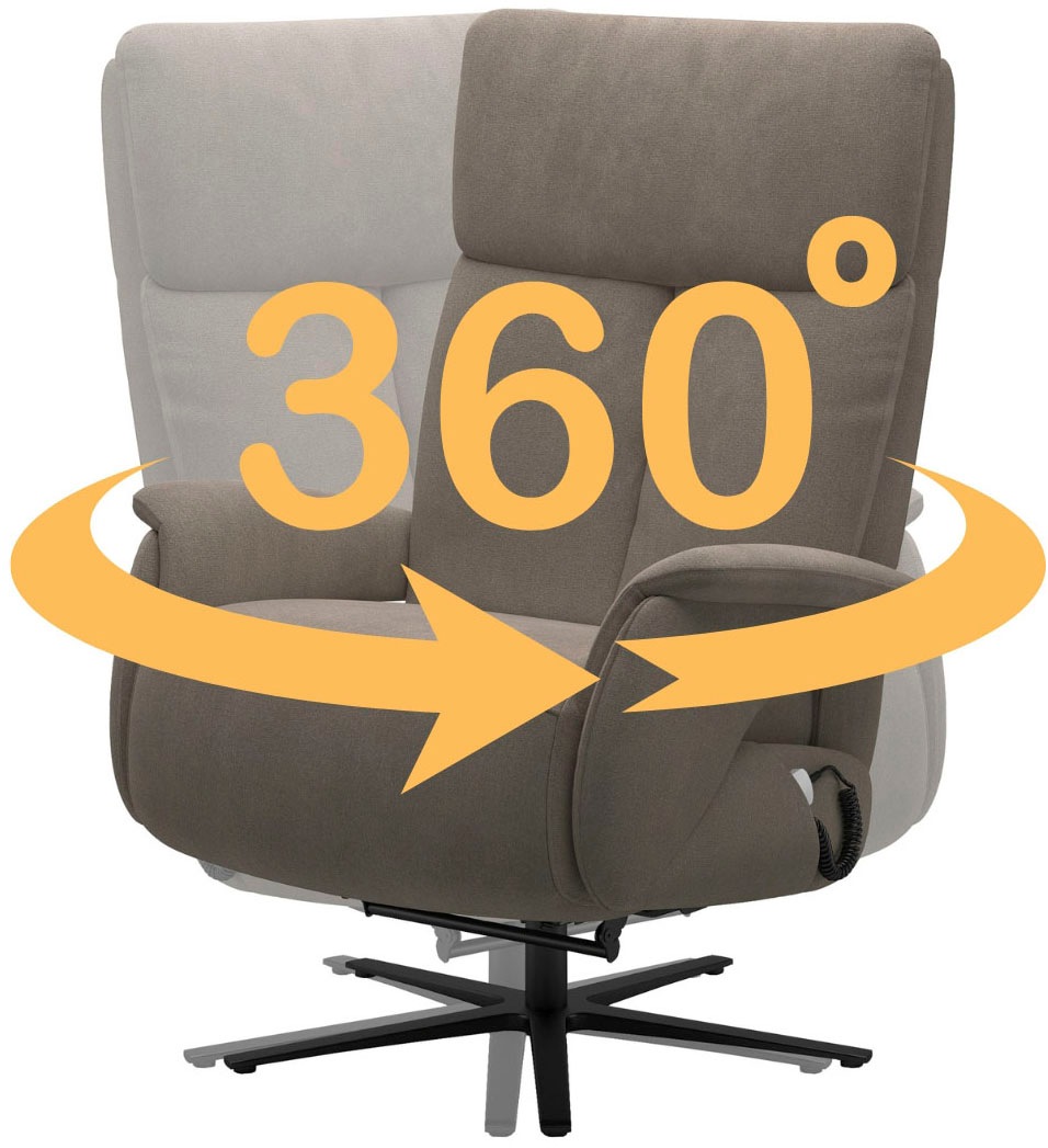 sit&more TV-Sessel »Triple Seven Xtra large, bis 200kg belastbar, mit Herz-Waage Funktion«, inkl. Kopfteil- & Drehfunktion, wahlweise mit Akku und Aufstehhilfe