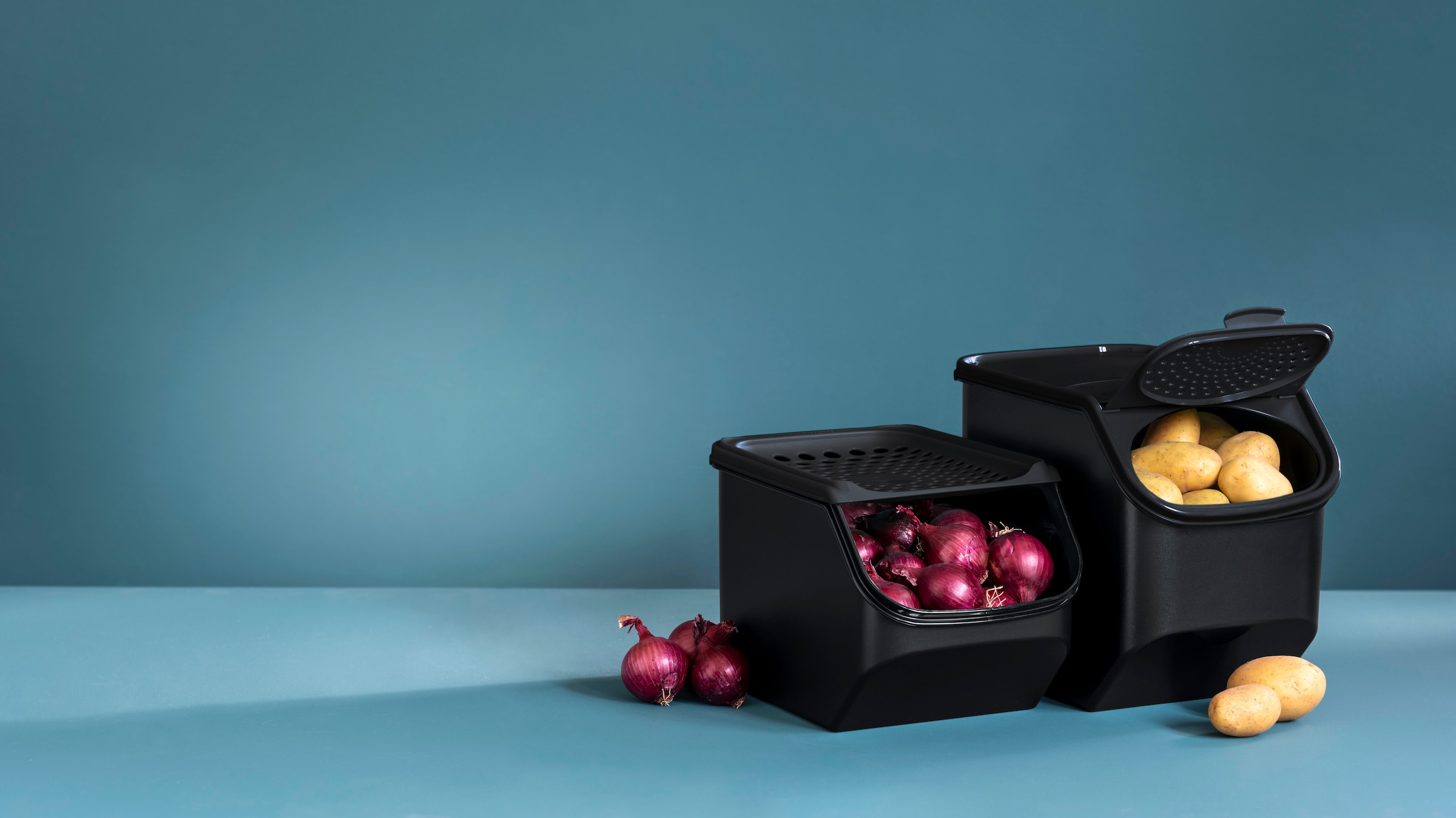 TUPPERWARE Aufbewahrungssystem »Tupperware, PotatoSmart 8,3 l + OnionSmart 5,5 l« Set, 2 Stk. tlg. die perfekte Lösung für die Lagerung Ihrer Lebensmittel