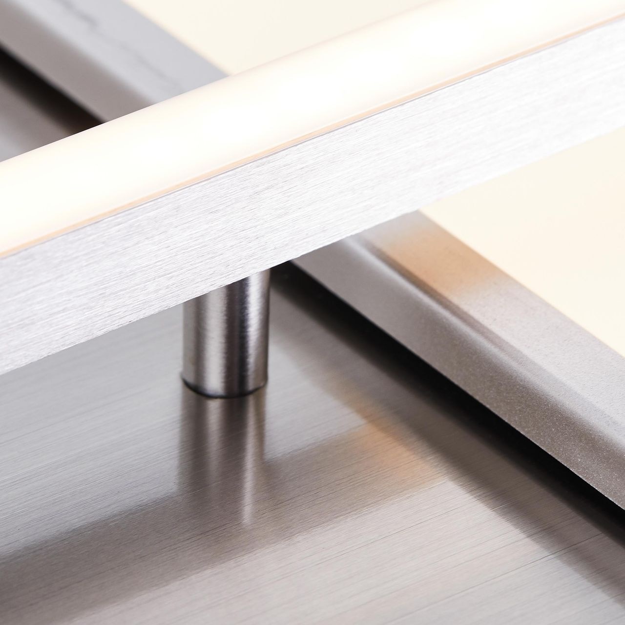 Brilliant Deckenleuchte »Zelia« 1 Stk. Warmweiß LED Deckenlampe 41x41cm nickel eloxiert