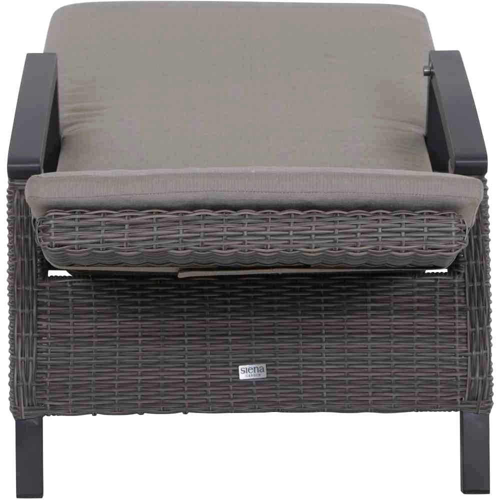 Siena Garden Gartenliege »Corido Liege matt anthrazit / charcoal grey«, Aluminiumgestell, Gardino®-Geflecht, inkl. Auflage taupe-meliert