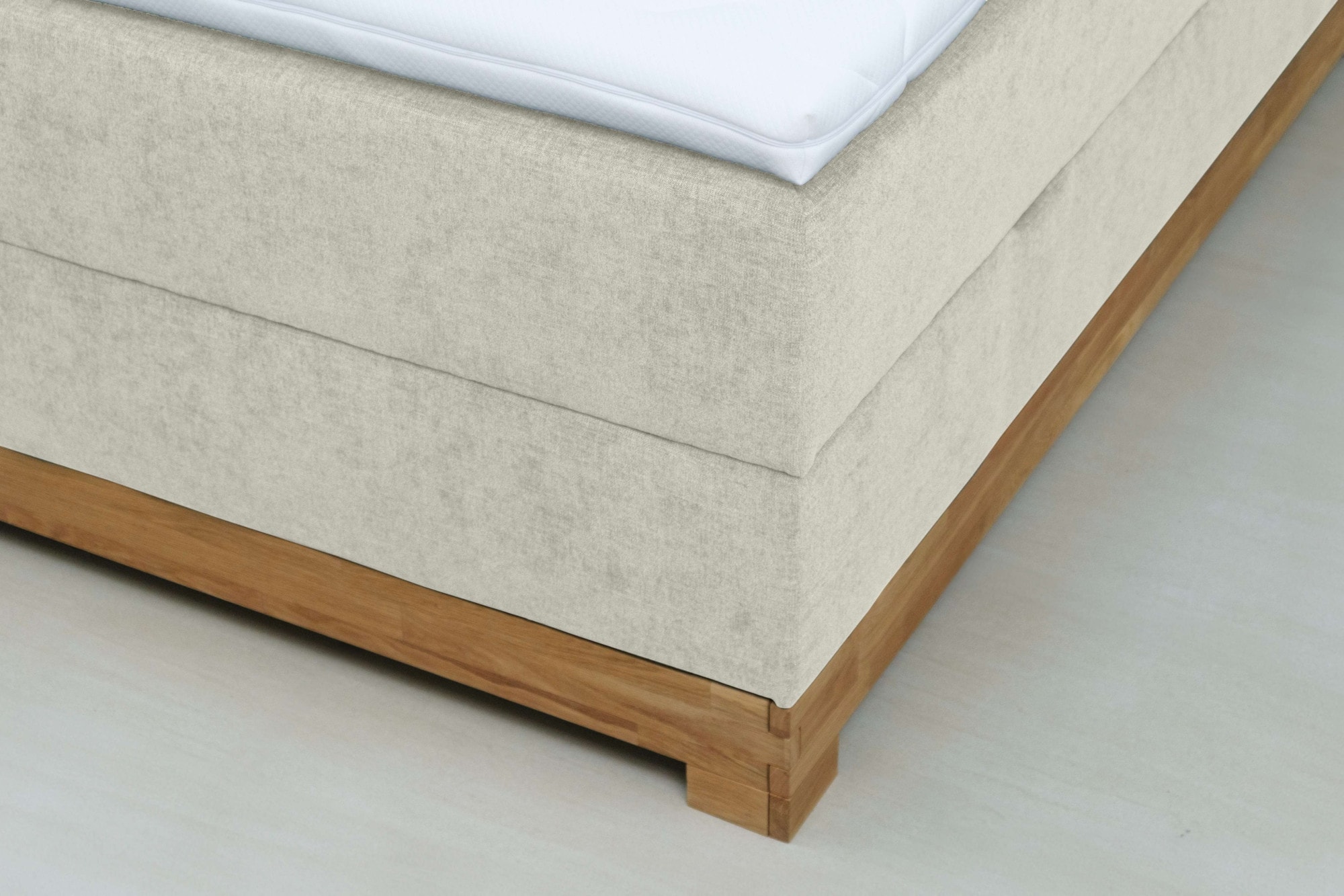 OTTO home Boxbett »Fennor, Doppelbett, Polsterbett, Federkernbett, Komforbett, 160/180 cm« Boxbett: 5-Z-Taschenfederkern im Unterbau, Härtegrad 3, inkl. Topper