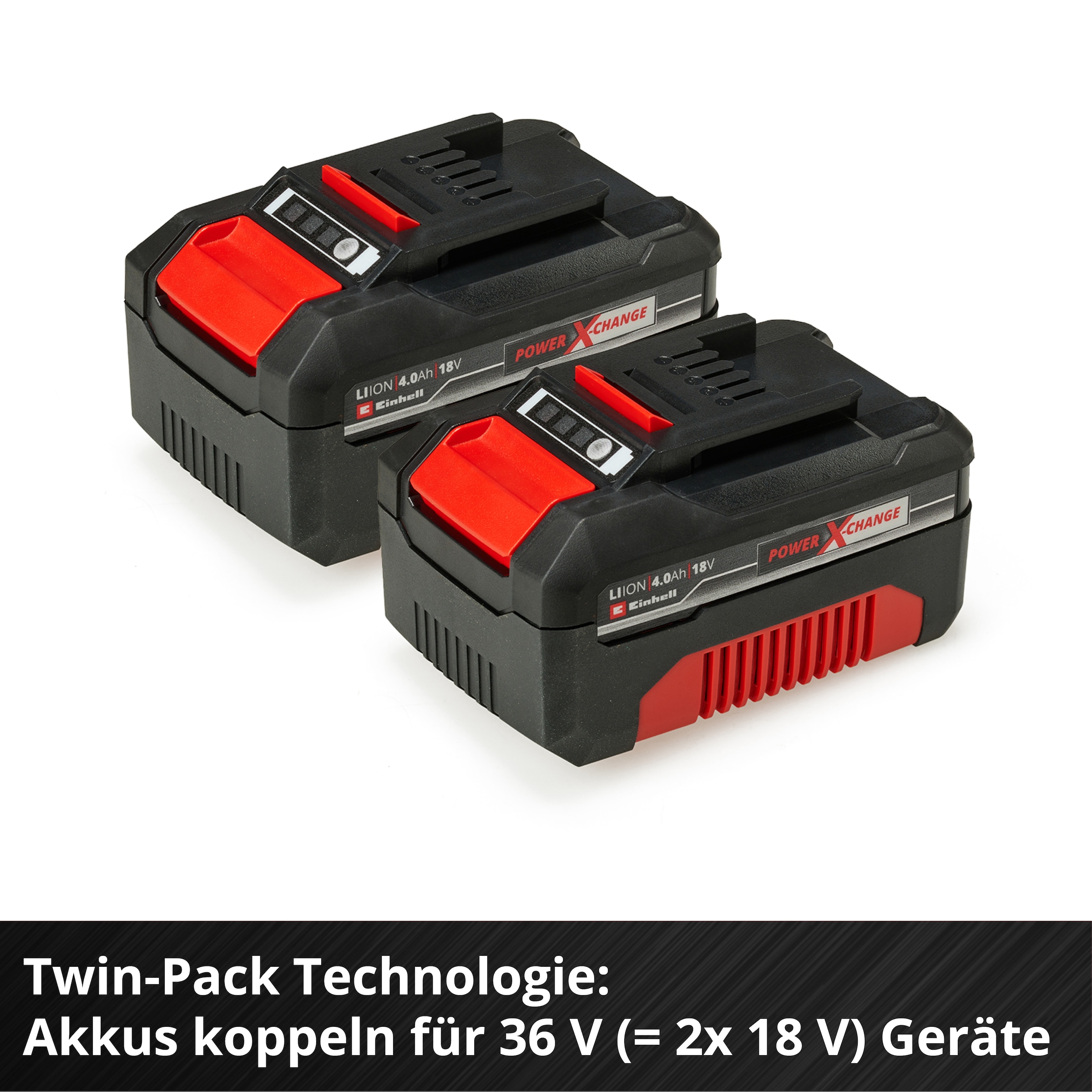 Einhell Akku »PXC-Starter-Kit 2x 4,0Ah & Twincharger Kit«, 18,0 V