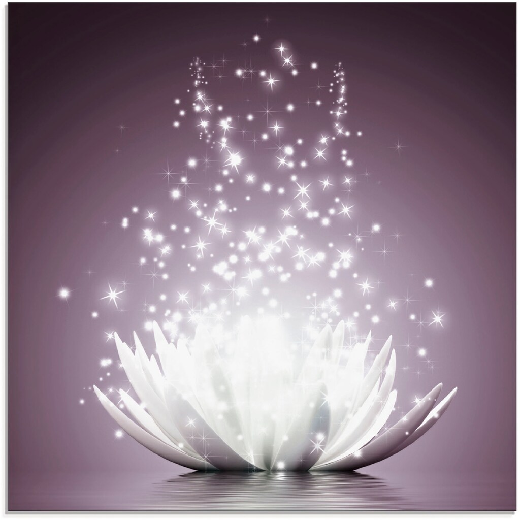 Artland Glasbild »Magie der Lotus-Blume«, Blumen, (1 St.), in verschiedenen Größen