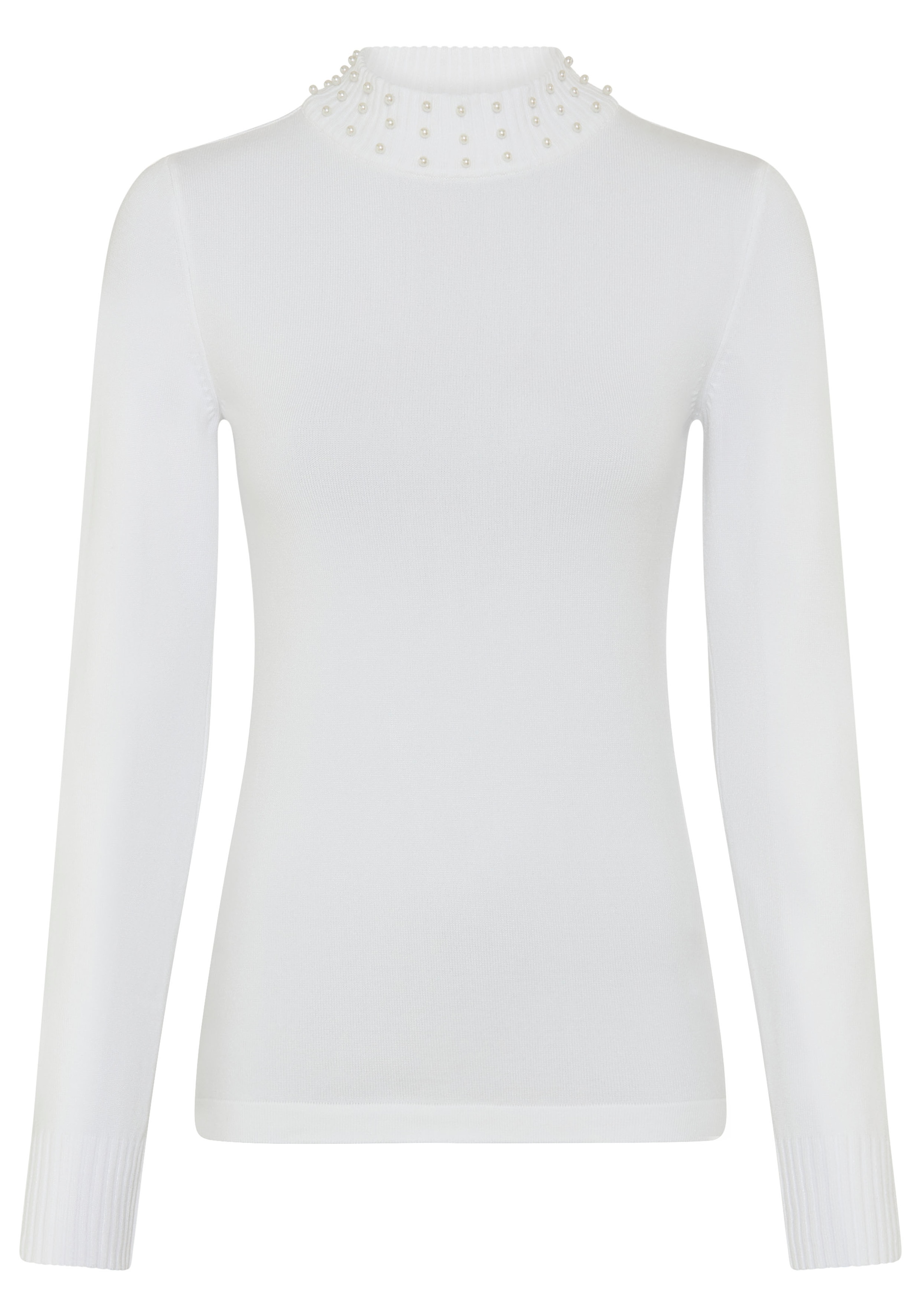 Melrose Rollkragenpullover mit eleganten Perlen am Kragen