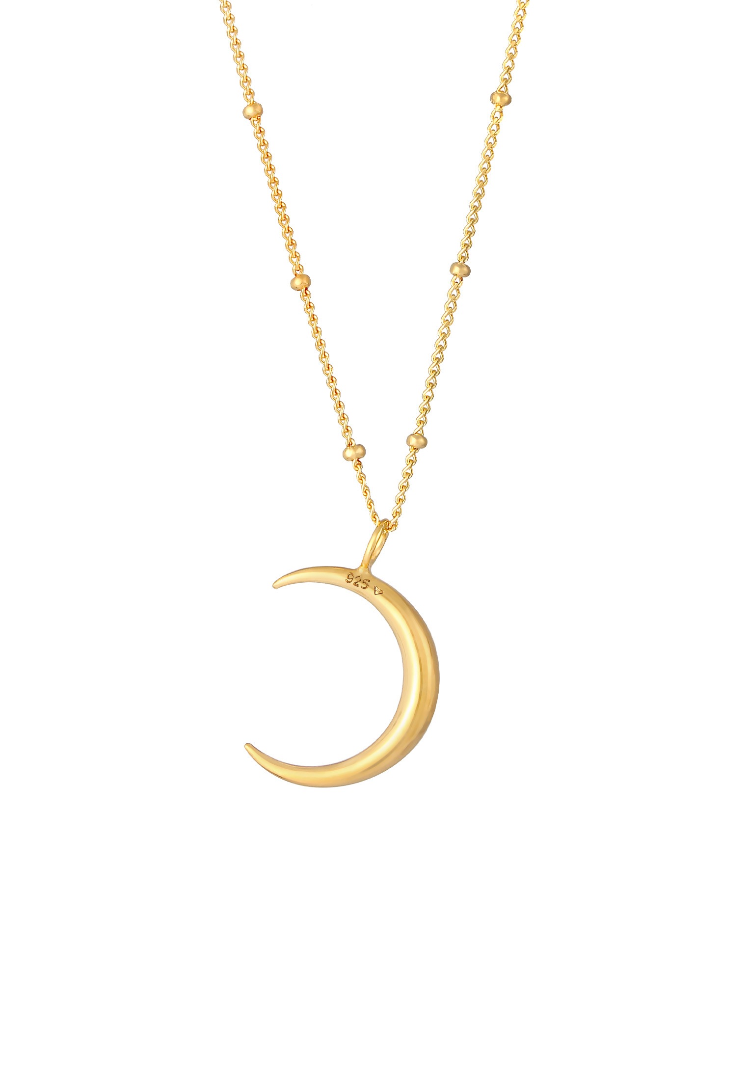 Elli Kette mit Anhänger »Halskette Halbmond Moon Sichel Astro 925 Silber«