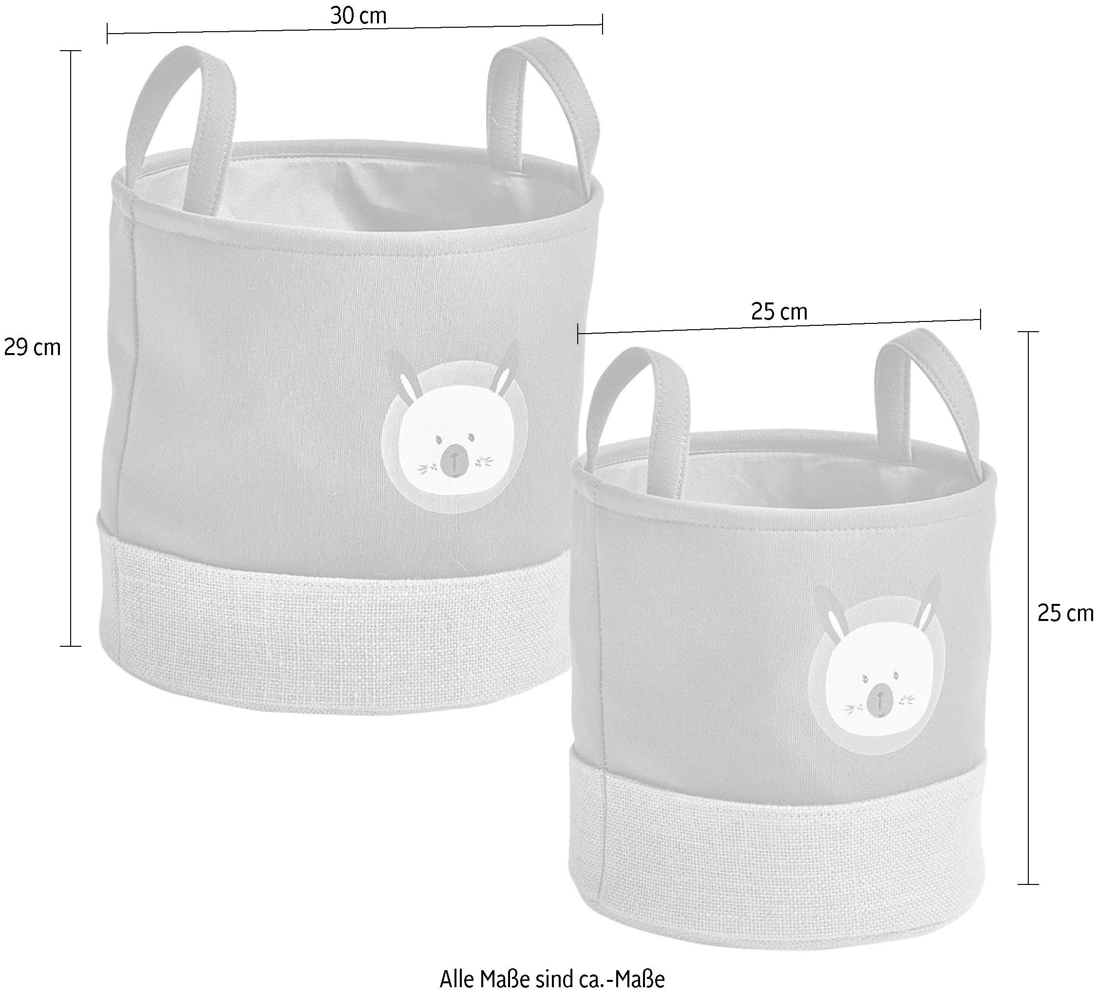 Zeller Present Aufbewahrungskorb »Hase«, (Set, 2 St.), Niedliches Hasen Tiermotiv