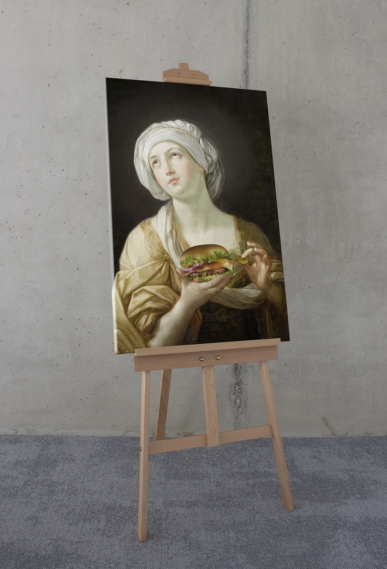 Komar Leinwandbild »Heal-thy Burger - Größe 60 x 90 cm«, Natur, (1 St.), Keilrahmenbild mi Echtholzrahmen