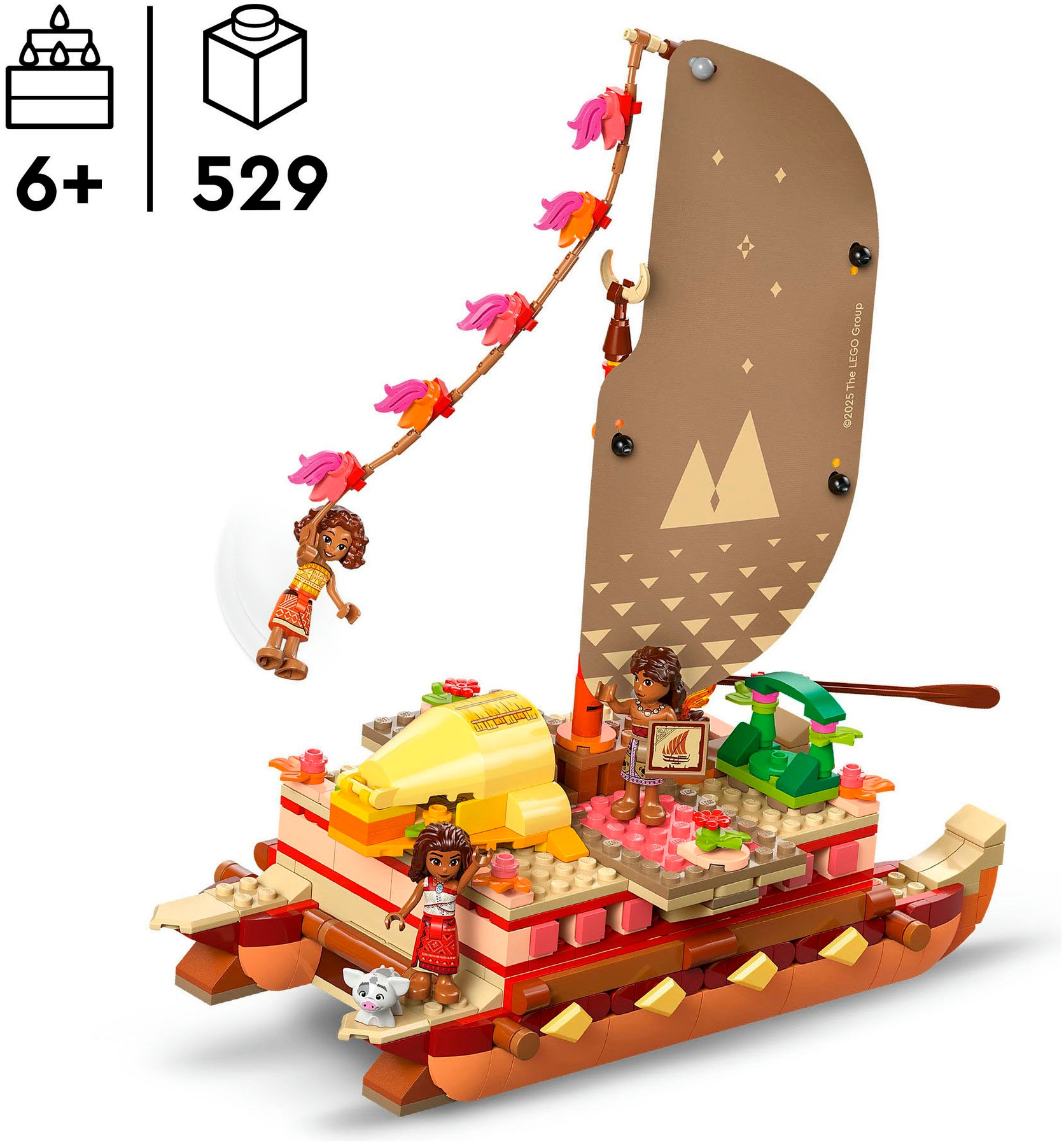 LEGO® Konstruktionsspielsteine »Vaianas Abenteuerfloß (43270), LEGO Disney Princess«, (529 St.), Made in Europe