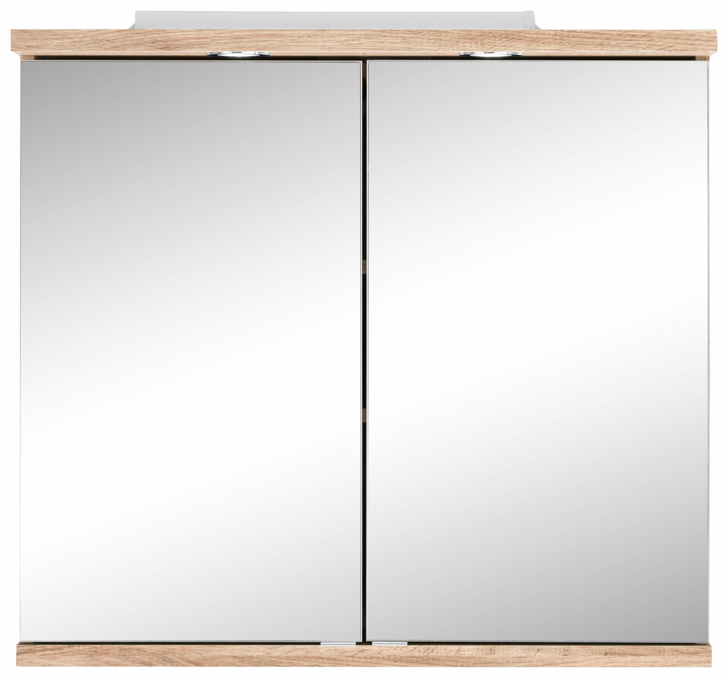 Homexperts Spiegelschrank »Nusa«, Breite 80 cm, mit LED-Beleuchtung und Schalter-Steckdosen-Box