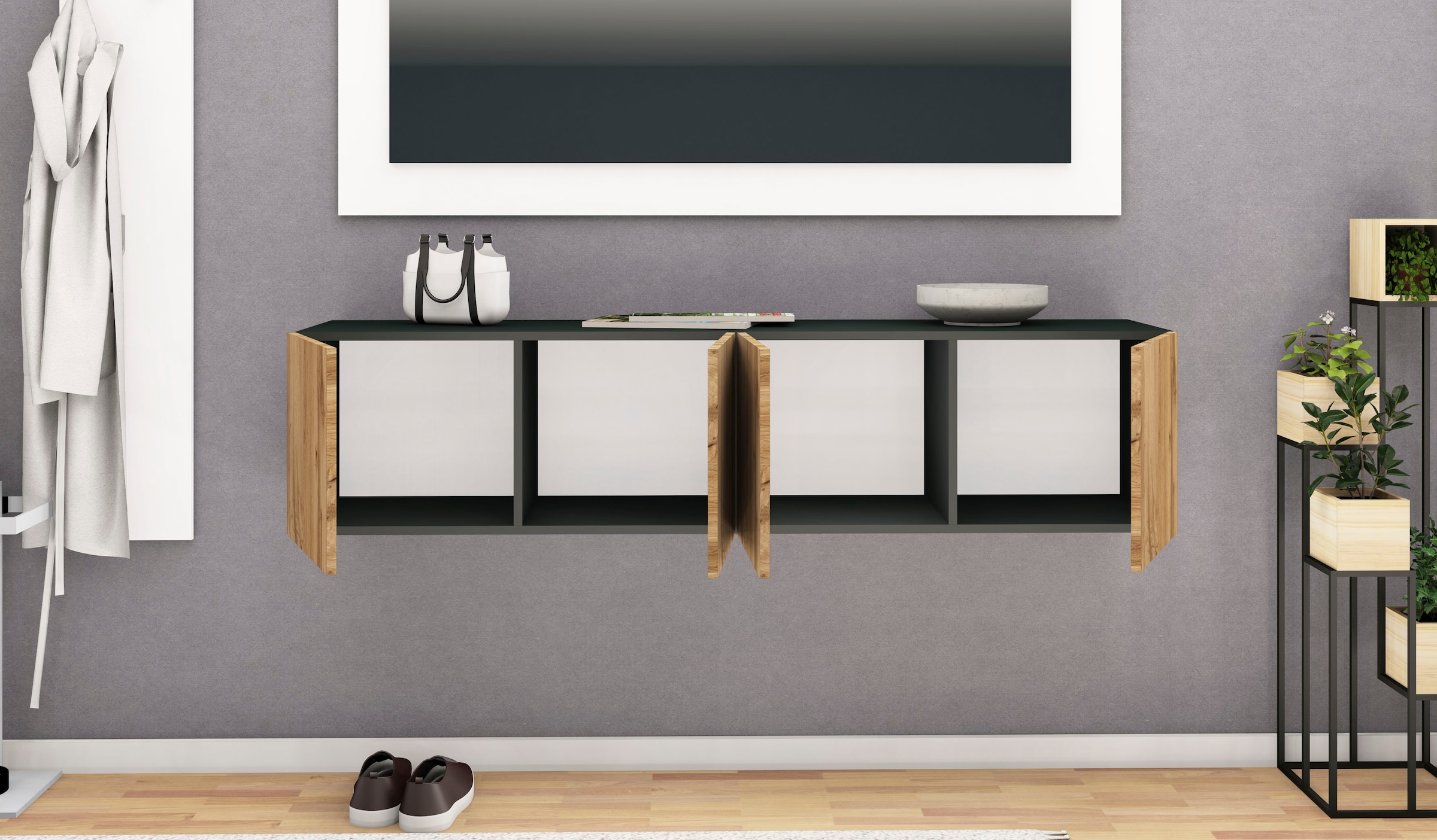 Breite nur 152 kaufen Möbel Lowboard hängend cm, borchardt auf Rechnung »Vaasa«,