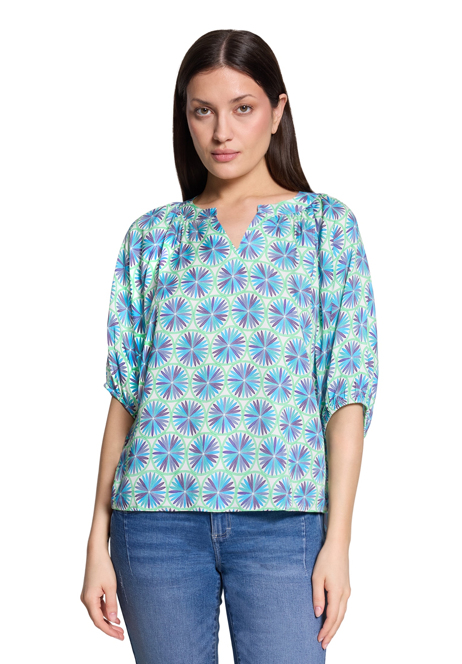 Cartoon Klassische Bluse »Casual-Bluse mit Raffung«