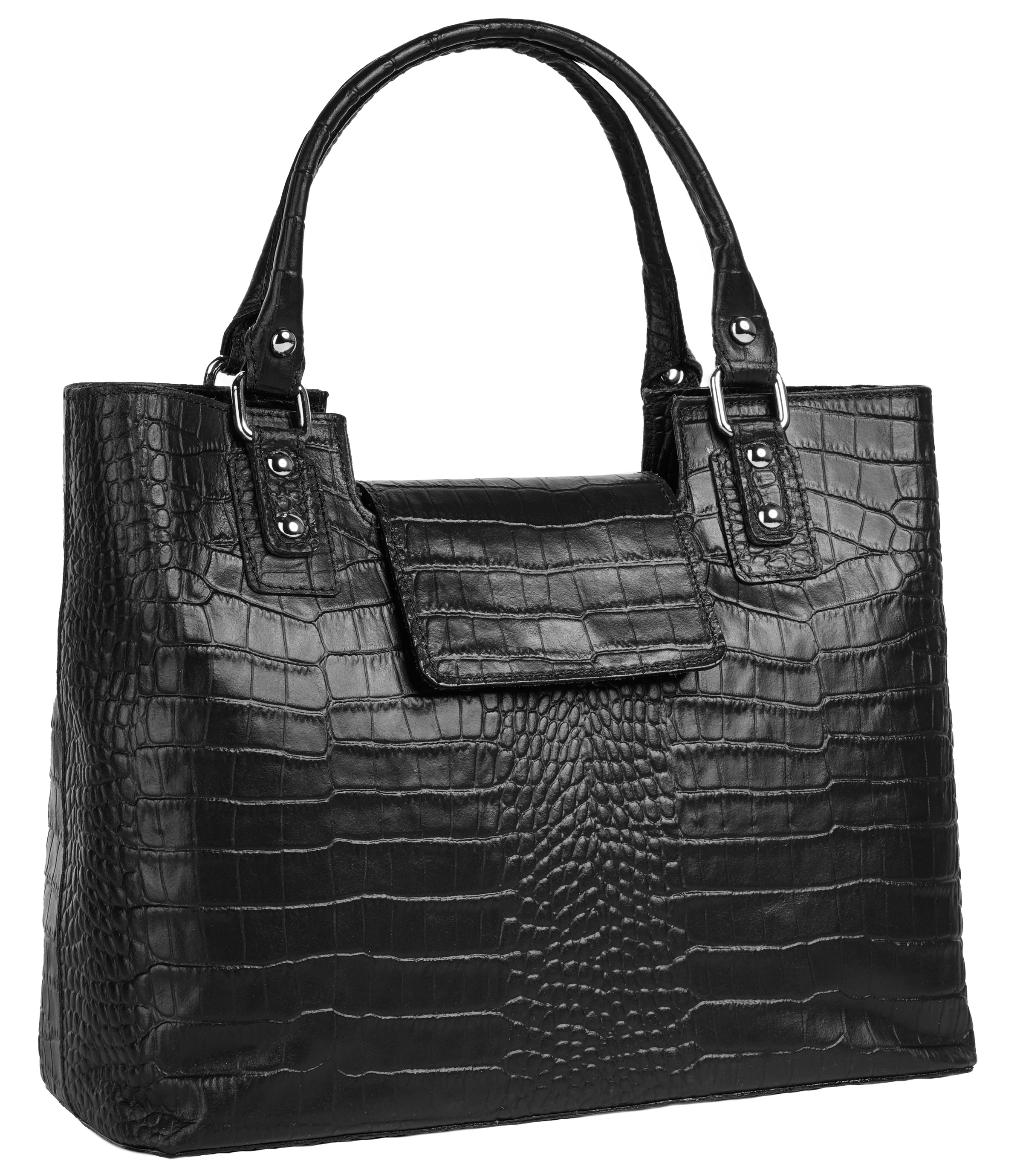 Cluty Henkeltasche echt Leder, Made in Italy