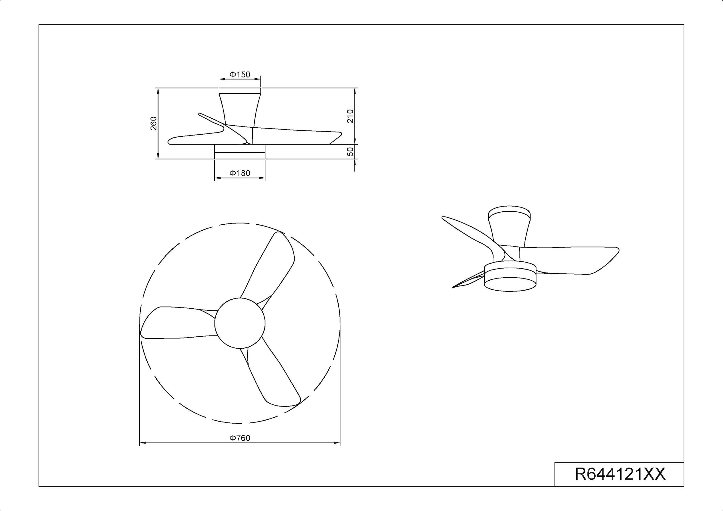 REALITY Leuchten LED Deckenleuchte »RANDERS mit Ventilator, Deckenventilator mit Licht inkl Fernbedienung« LED-Board 1 Stk. warmweiß - kaltweiß 6 Geschwindigkeiten Timer Vor- & Rücklauf LED dimmbar CCT Nachtlicht