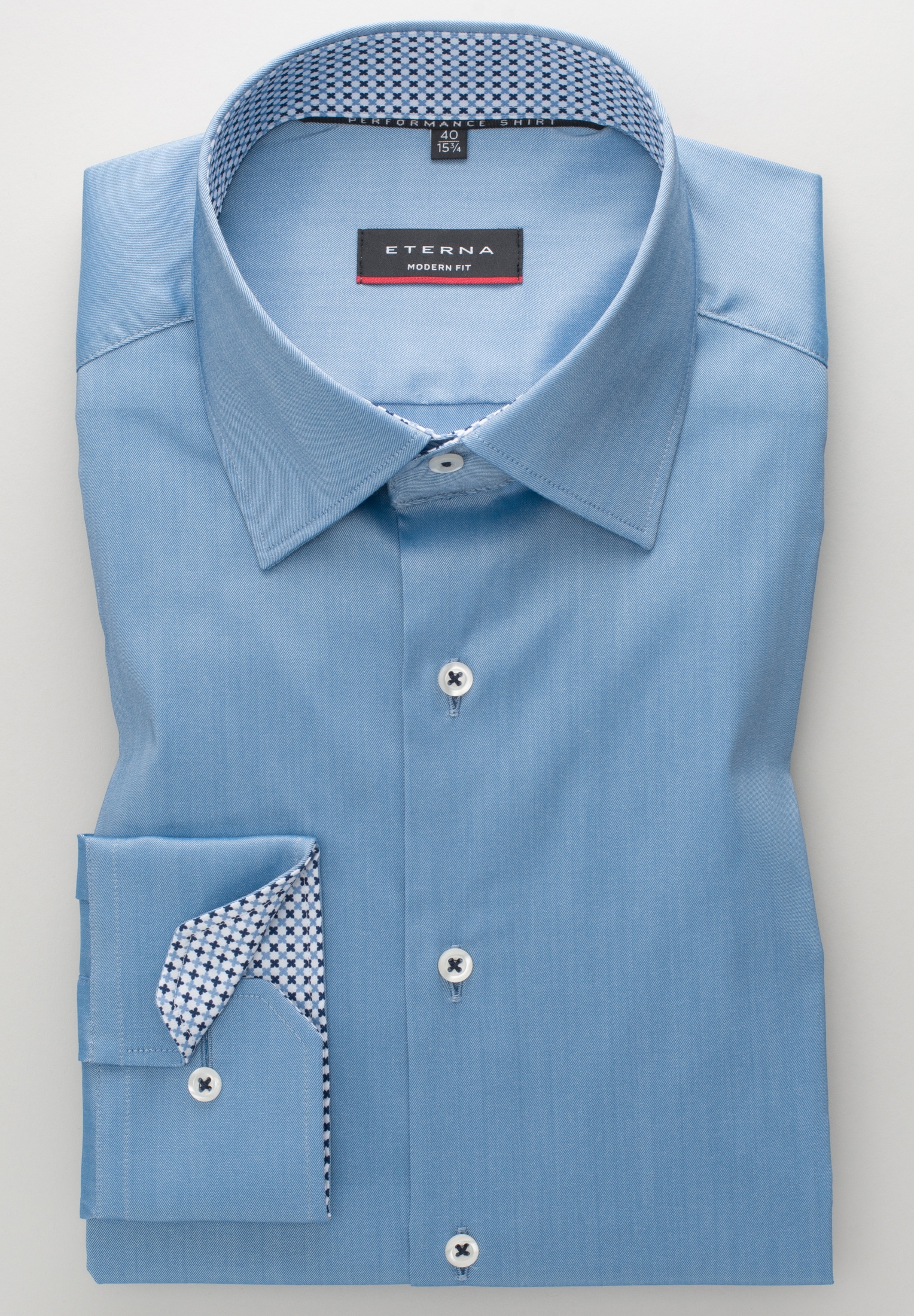 Eterna Langarmhemd »MODERN FIT« EASY IRON (bügelleicht)