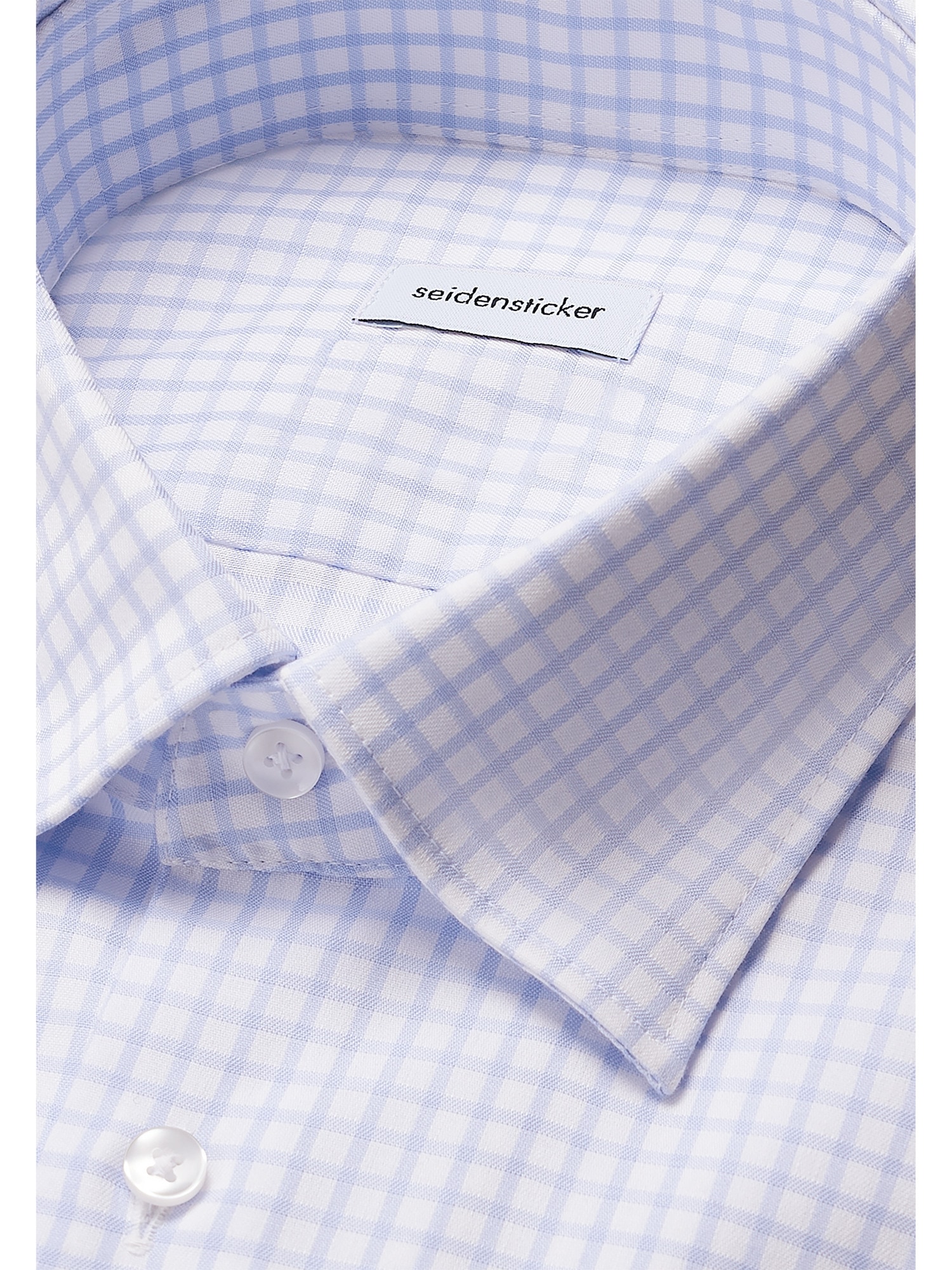 seidensticker Businesshemd »Schwarze Rose«, Regular 1/1 Covered-Button-Down-Kragen Karo