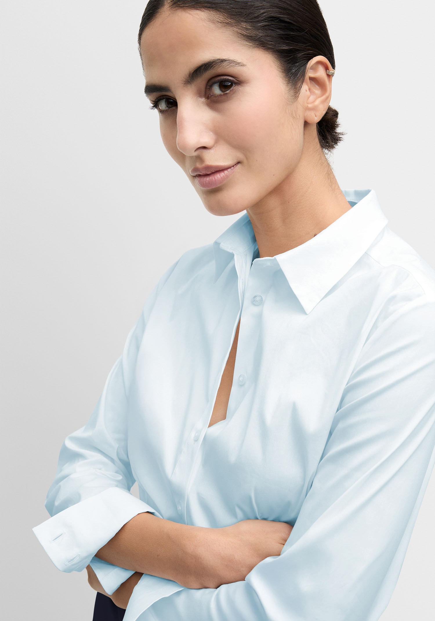 Cinque Hemdbluse »CIBRAVO« Mit Markenlabelplättchen am Saum