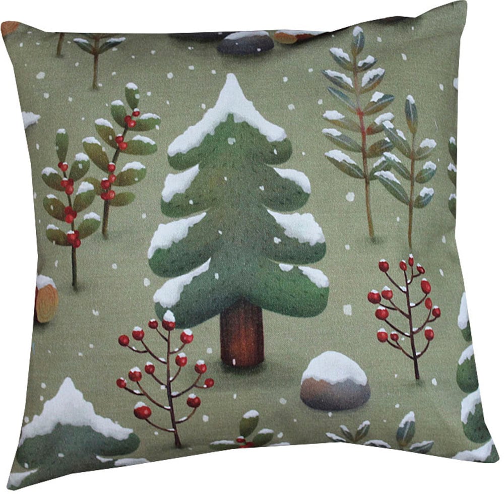 HOSSNER - ART OF HOME DECO Kissenhülle »Schneewald«, (1 St.)