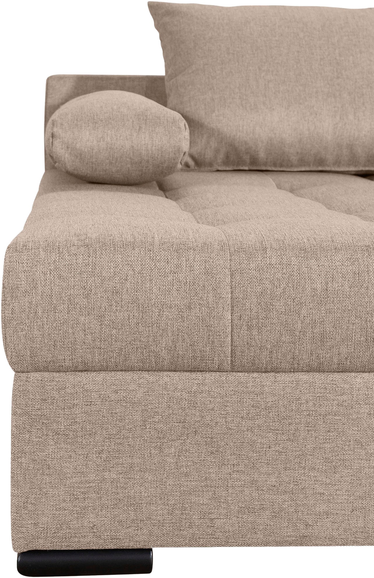 COLLECTION AB Wohnlandschaft »Josy, U-Form, Schlafsofa mit Bettkasten«, (Cord-/Mix), flexible Recamiere, Breite: 269cm, inklusive Rückenkissen