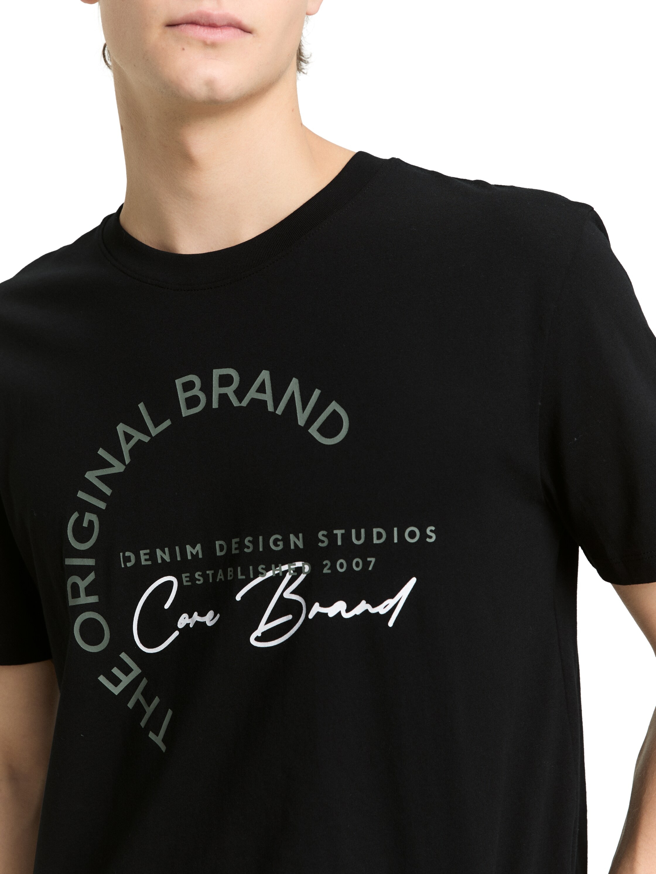 TOM TAILOR Denim Kurzarmshirt mit Logo-Print