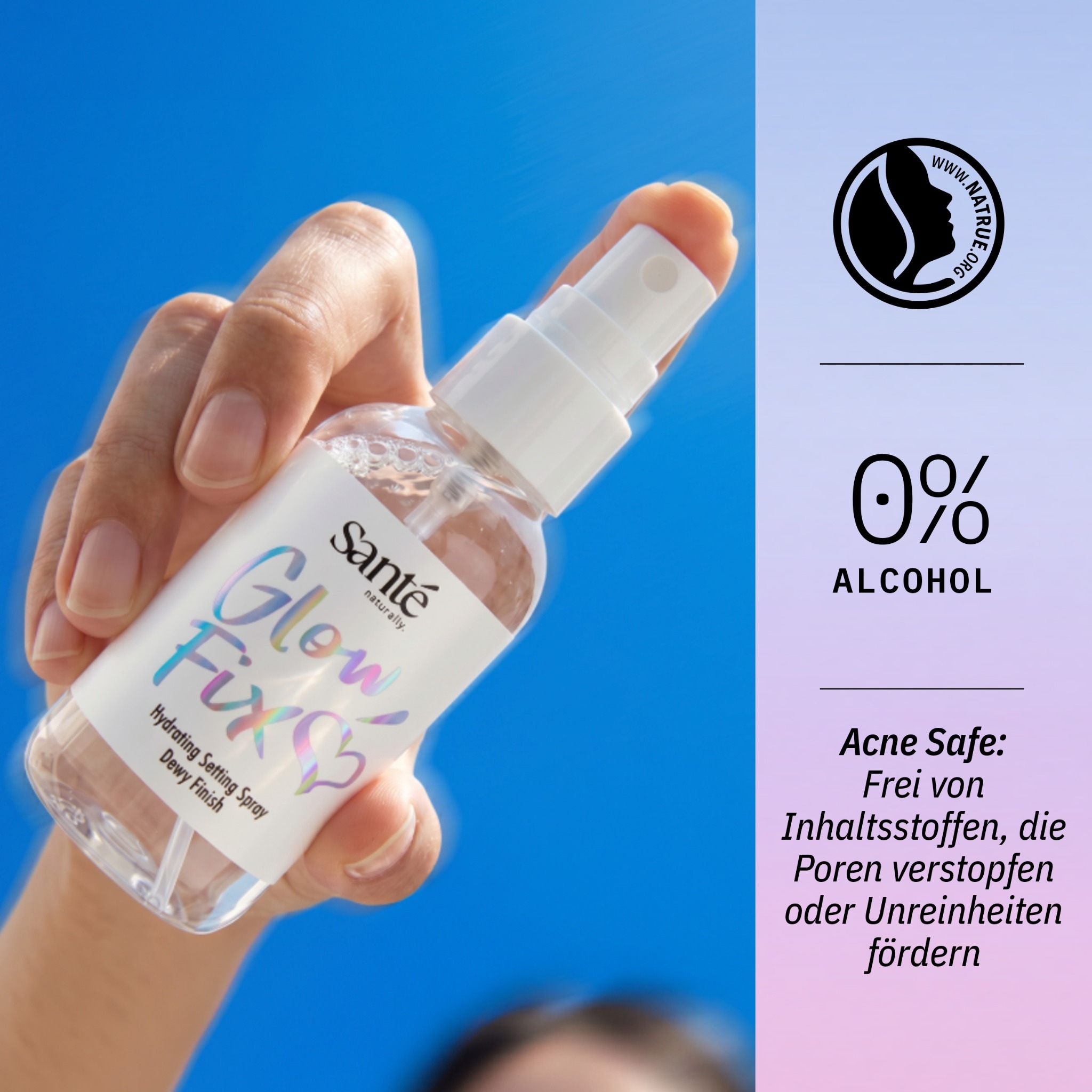 SANTE Gesichtsspray »Glow Fix Spray« für das Gesicht, zum Aufsprühen