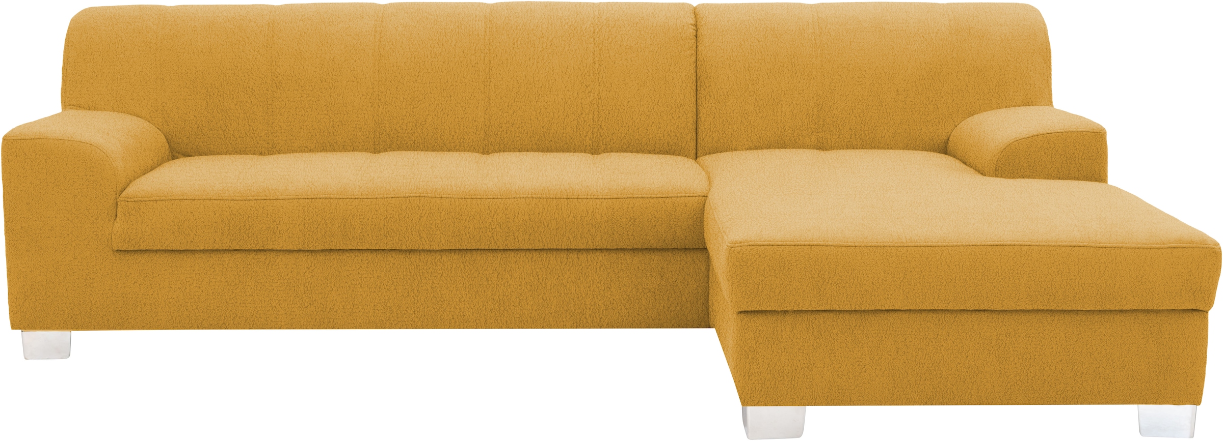OTTO home Ecksofa »Lolland 241 x 146 cm, modern, mit Steppungen, gemütlich« L-Form, aus pflegeleichtem, weichem Luxus-Microfaser