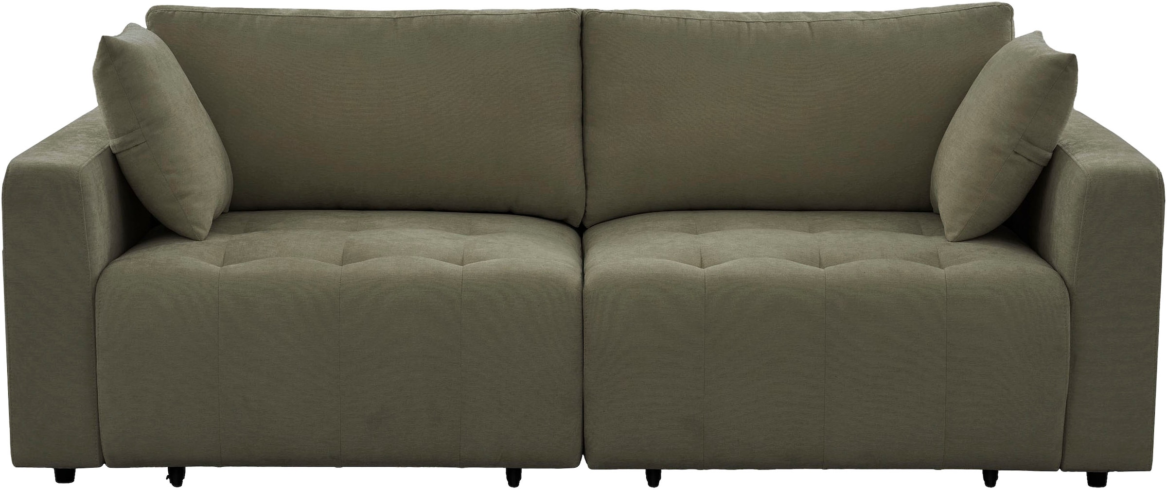 OTTO home 2,5-Sitzer »ELIANN , 209 cm - elektrisches Schlafsofa« mit USB A/C-Anschluss. Federkern, Webstoff