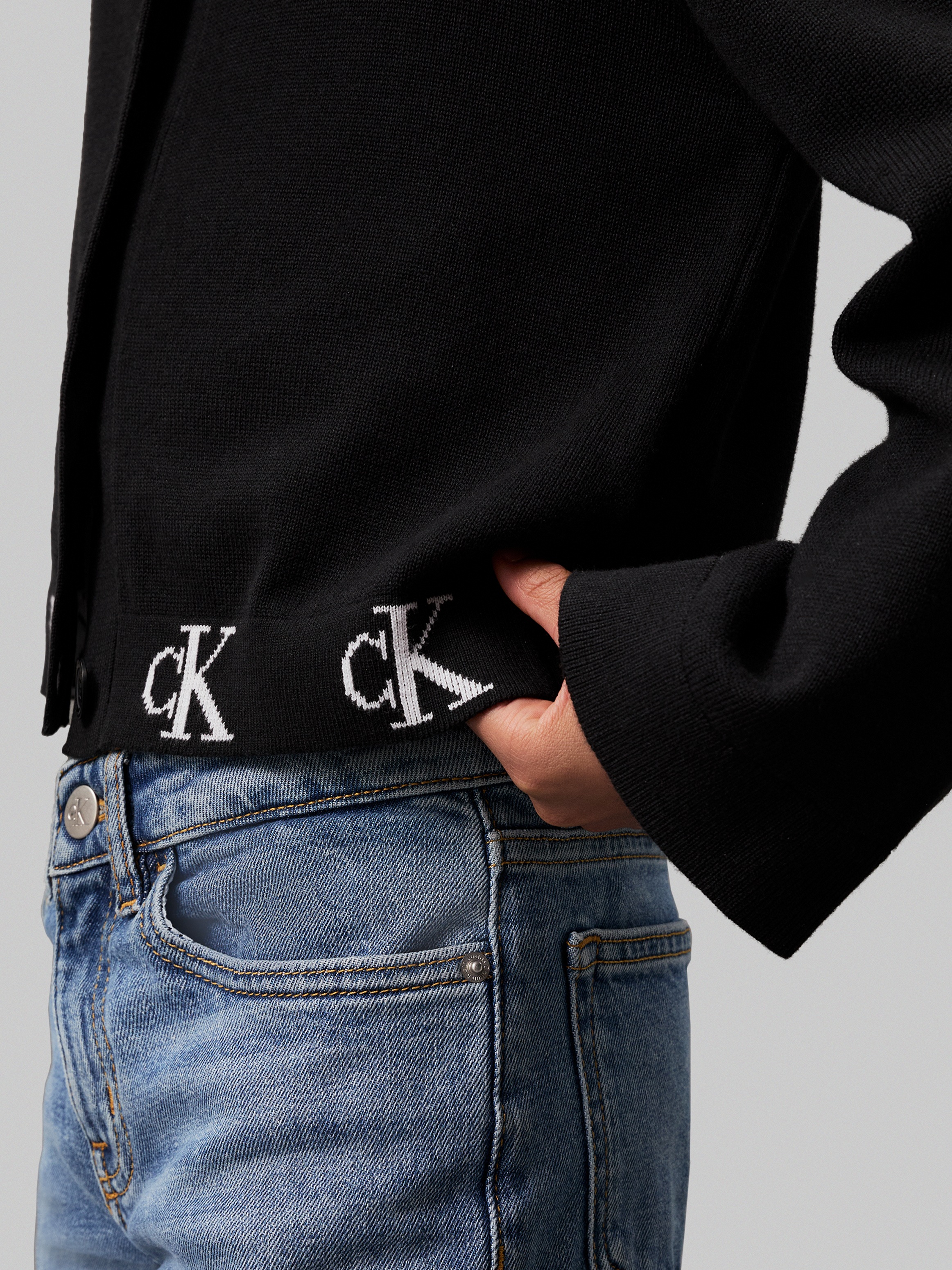 Calvin Klein Jeans Cardigan »MONOGRAM LOGO CARDIGAN«, für Kinder bis 16 Jahre