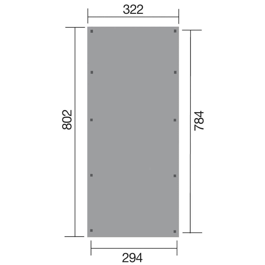 weka Einzelcarport »617 Gr.3«, Holz, 270 cm, braun