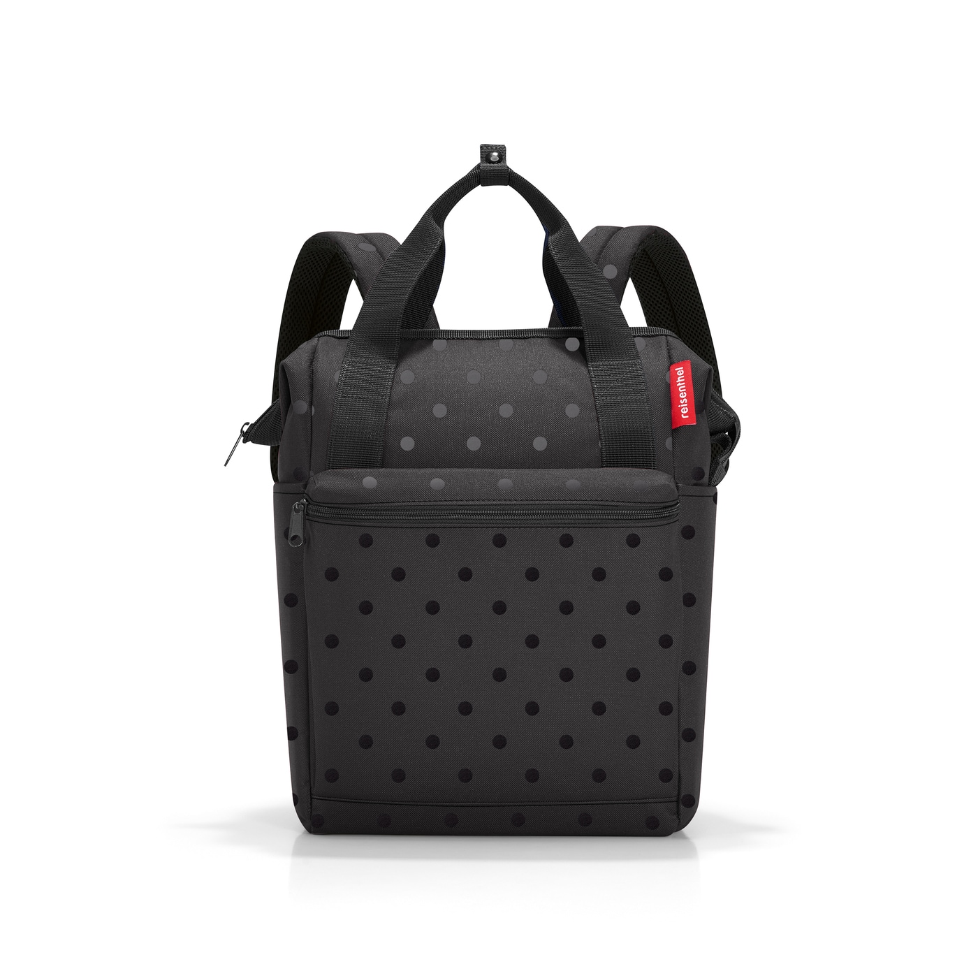 REISENTHEL , Aufbewahrungstasche »Rucksacktasche allrounder R« Rucksack und Tasche in einem, Reißverschlusstaschen, Steckfächer, glossy dots black, 