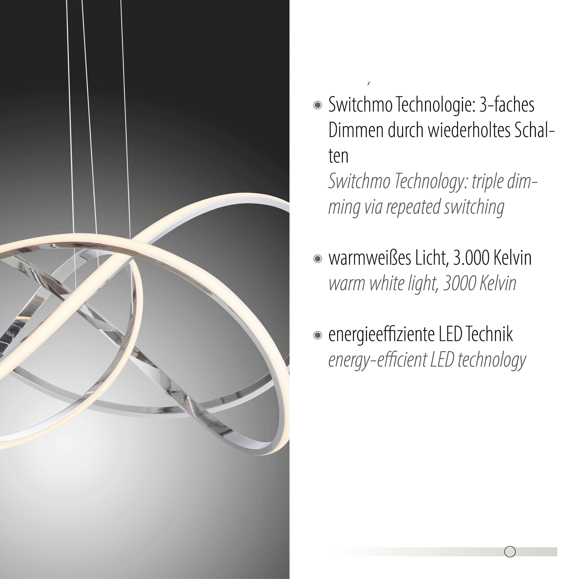 Paul Neuhaus Pendelleuchte »KIRIBI«, 1 flammig, Leuchtmittel LED-Board | LED fest integriert