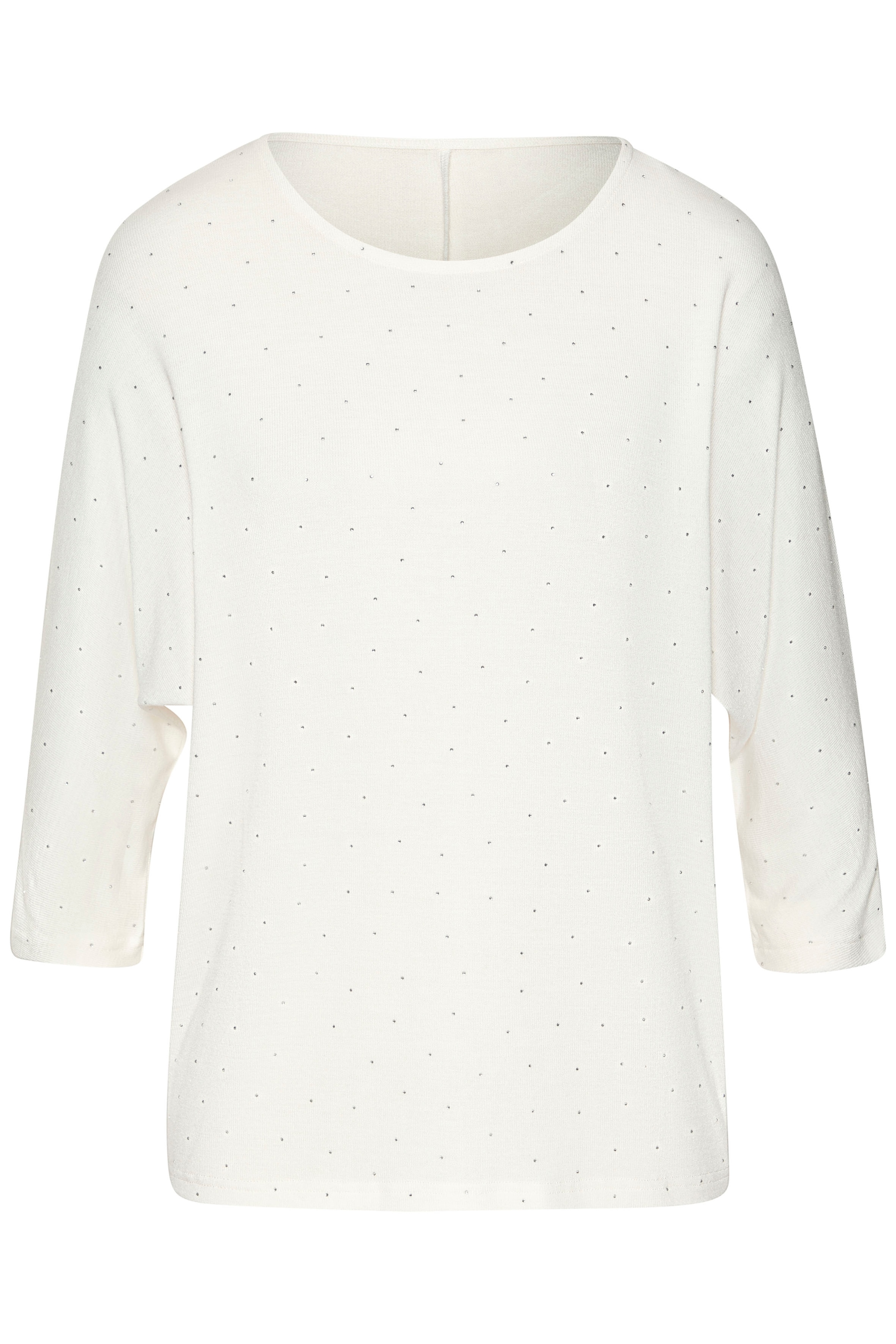 LASCANA Rundhalsshirt »mit funkelnden Strass-Steinen« aus Viskose-Stretch