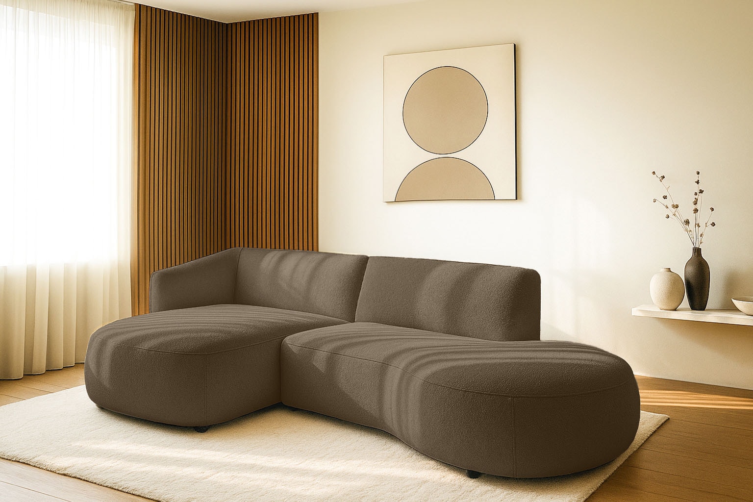 Home affaire Ecksofa »Ostrup« schlichtes modernes Design, in verschiedenen Farben