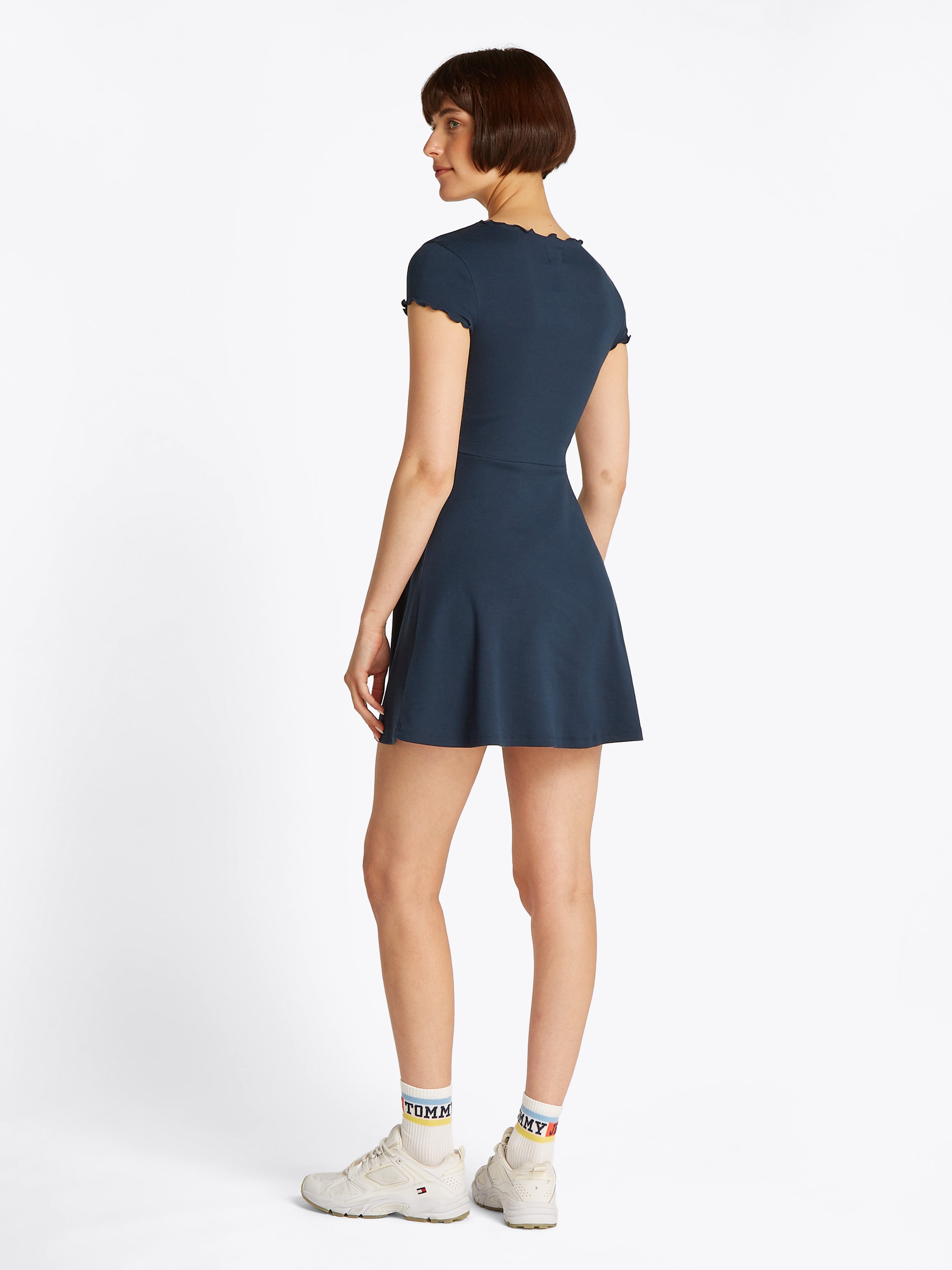 Tommy Jeans Curve Skaterkleid »TJW BABYLOCK F&F DRESS EXT«, in Großen Größen, Fit & Flare Form