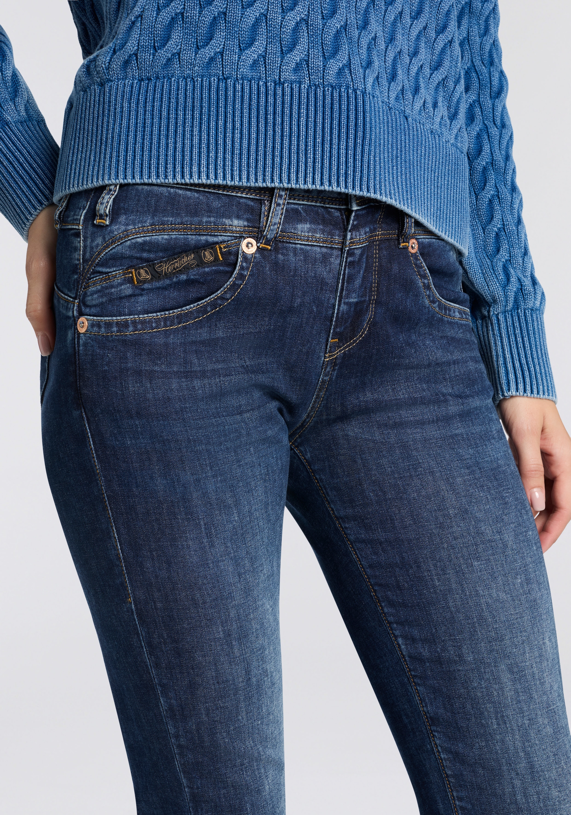 Herrlicher Bootcut-Jeans »Pearl Boot Denim Light« im Five-Pocket Style