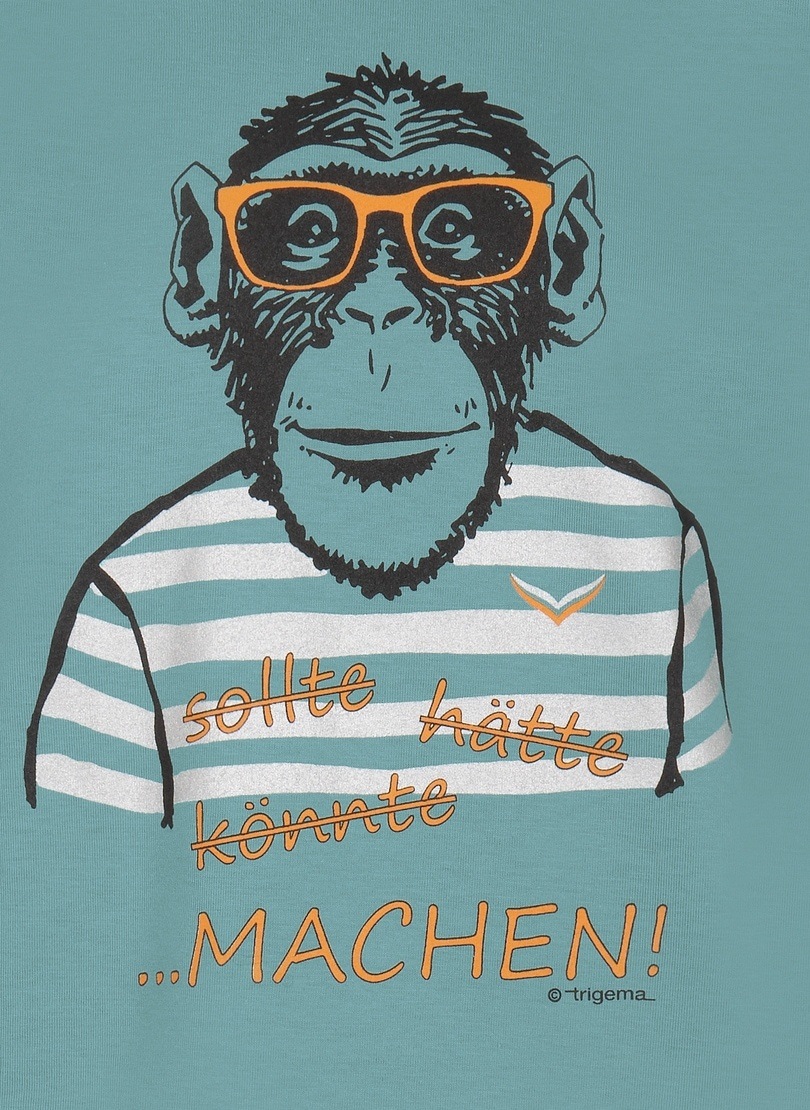 »TRIGEMA ♕ T-Shirt Affen-Aufdruck« großem T-Shirt Trigema bei mit