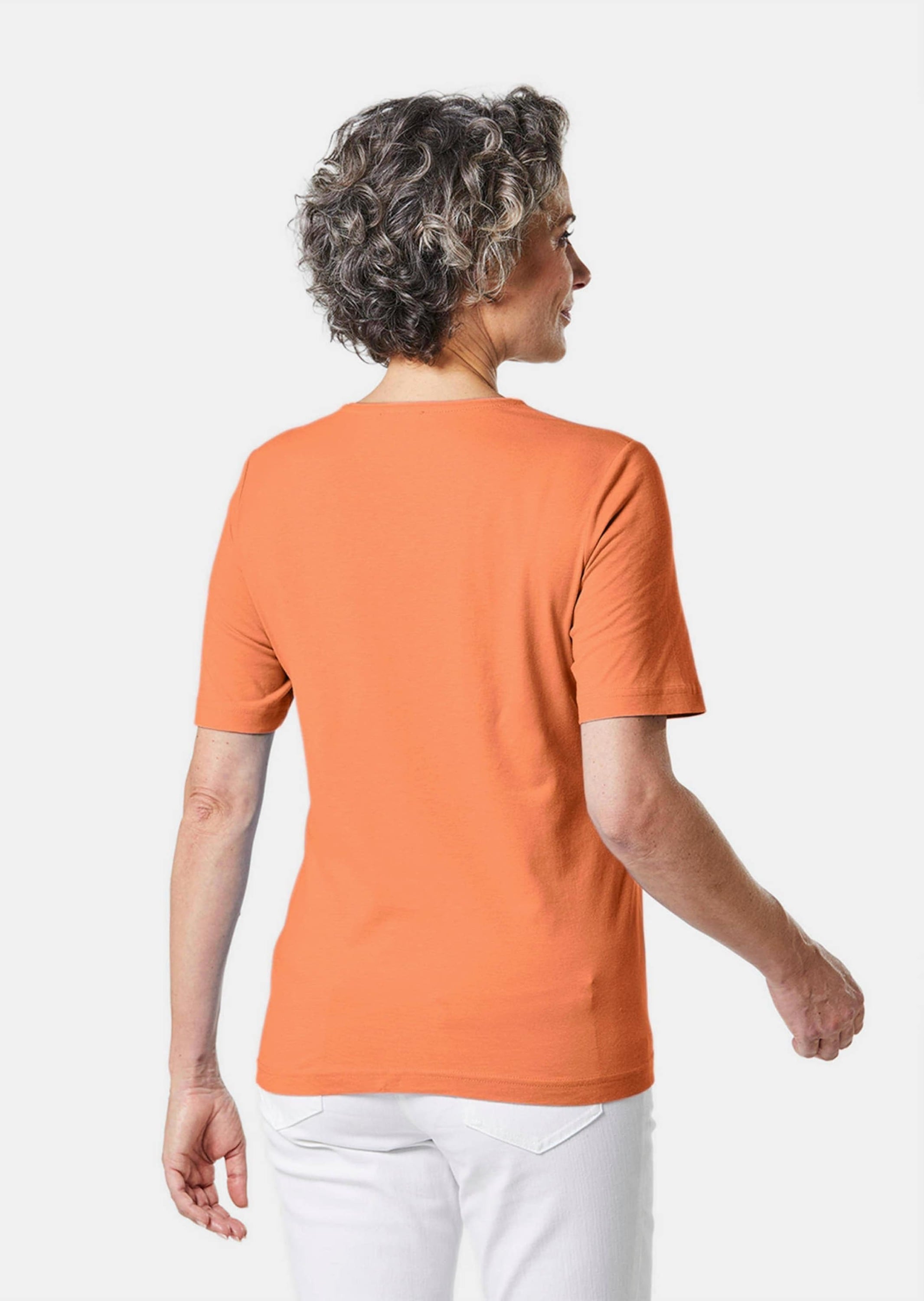 GOLDNER Langarm-Poloshirt »T-Shirt Basic T-Shirt aus reiner Baumwolle«