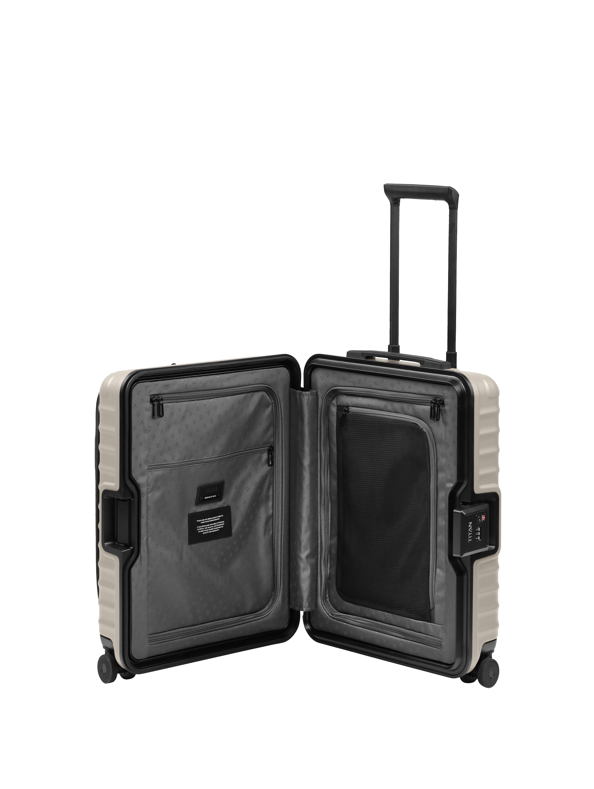 TITAN - Made in Germany »OVERSEAS S23 Business Handgepäcktrolley« 42 l 4 Rollen 17"-Laptopfach, flexible Vortasche und TSA-Schlösser