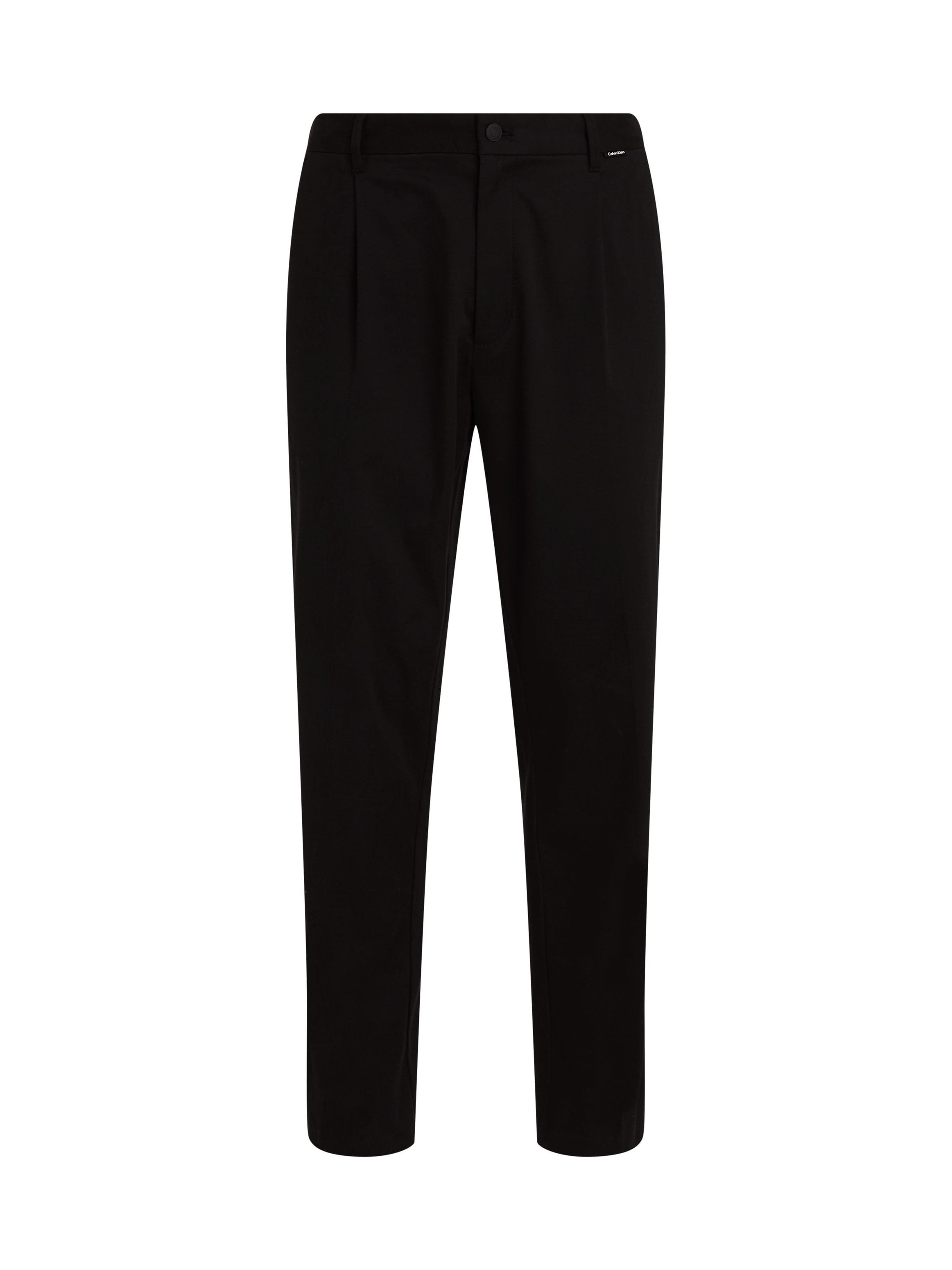 Calvin Klein Bügelfaltenhose »MODERN TWILL TAPERED PLEAT PANTS«, mit Logoprägung