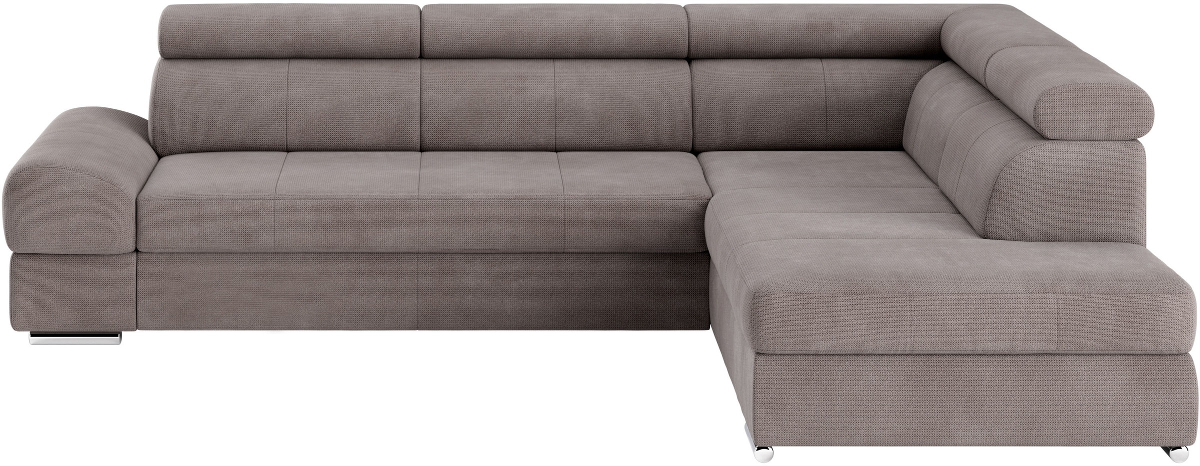 sit&more Ecksofa »Broadway L-Form«, mit verstellbaren Kopfteilen, wahlweise mit Bettfunktion