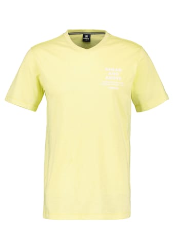 T-Shirt »LERROS V-Neck-Shirt mit Brustprint«
