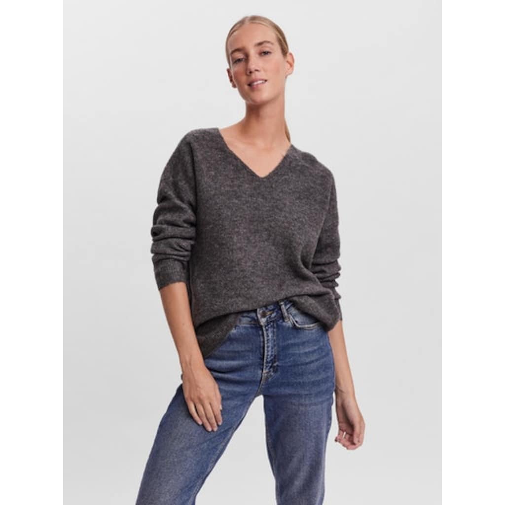 Vero Moda V-Ausschnitt-Pullover »VMCREWLEFILE LS V-NECK BLOUSE NOOS«