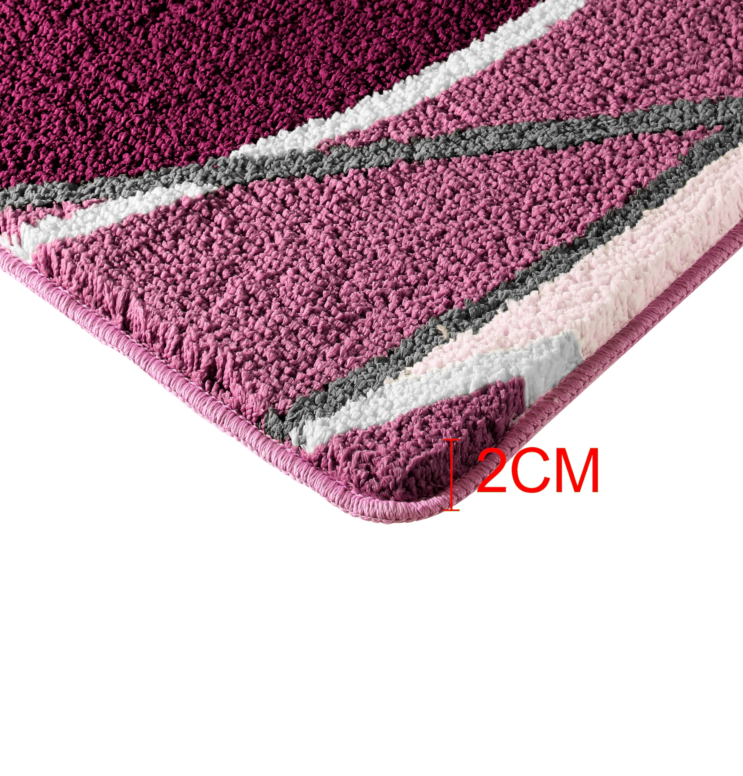 my home Badematte »Juna mit Muster, Badvorleger, Badezimmer Teppich, Duschvorleger« Höhe 20 mm rutschhemmend beschichtet strapazierfähig besonders weich, Design, Badematten, Badteppich