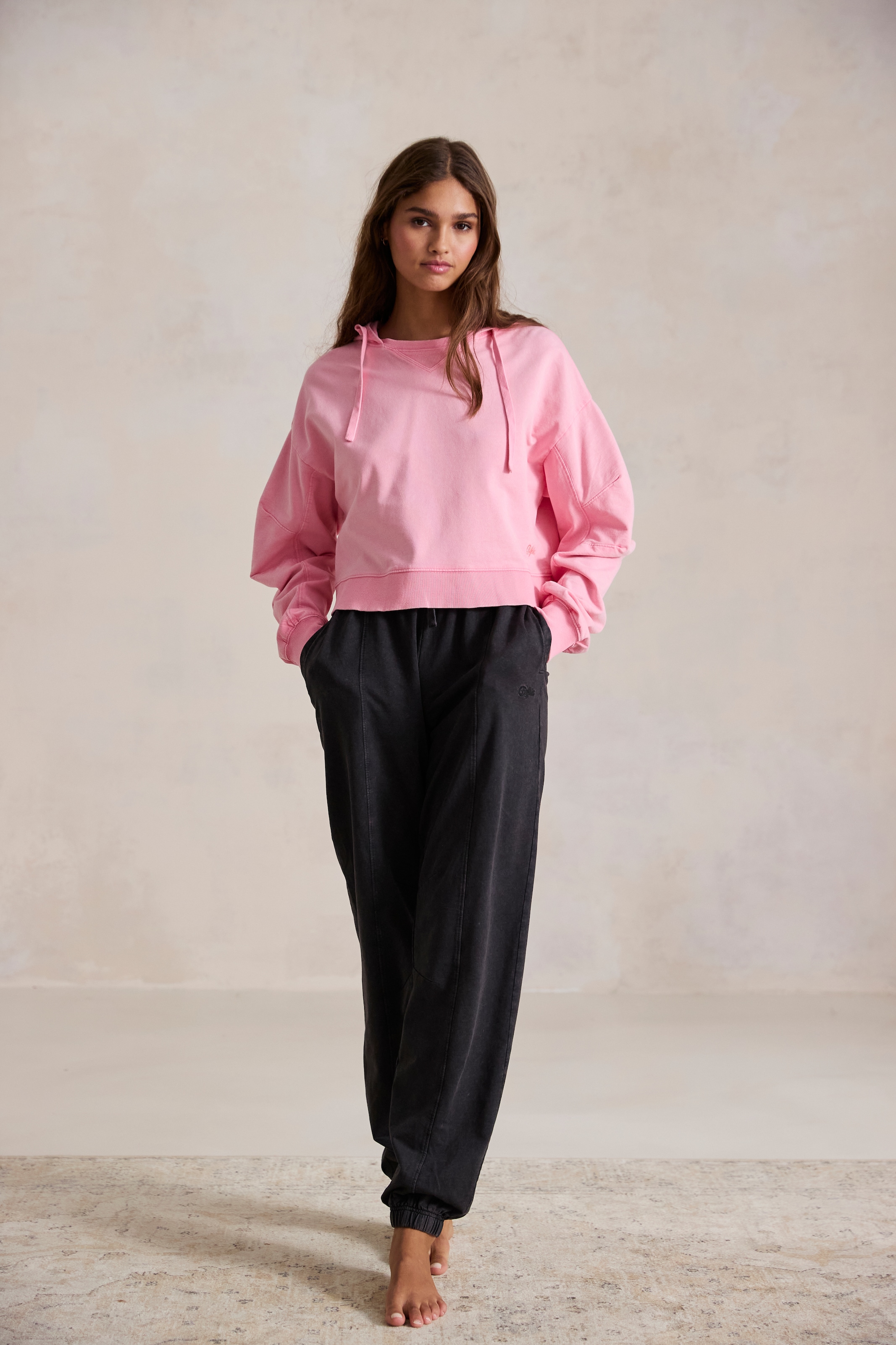 Buffalo Hoodie, (1 tlg.), Kapuzenpullover im Used-Look, Loungewear