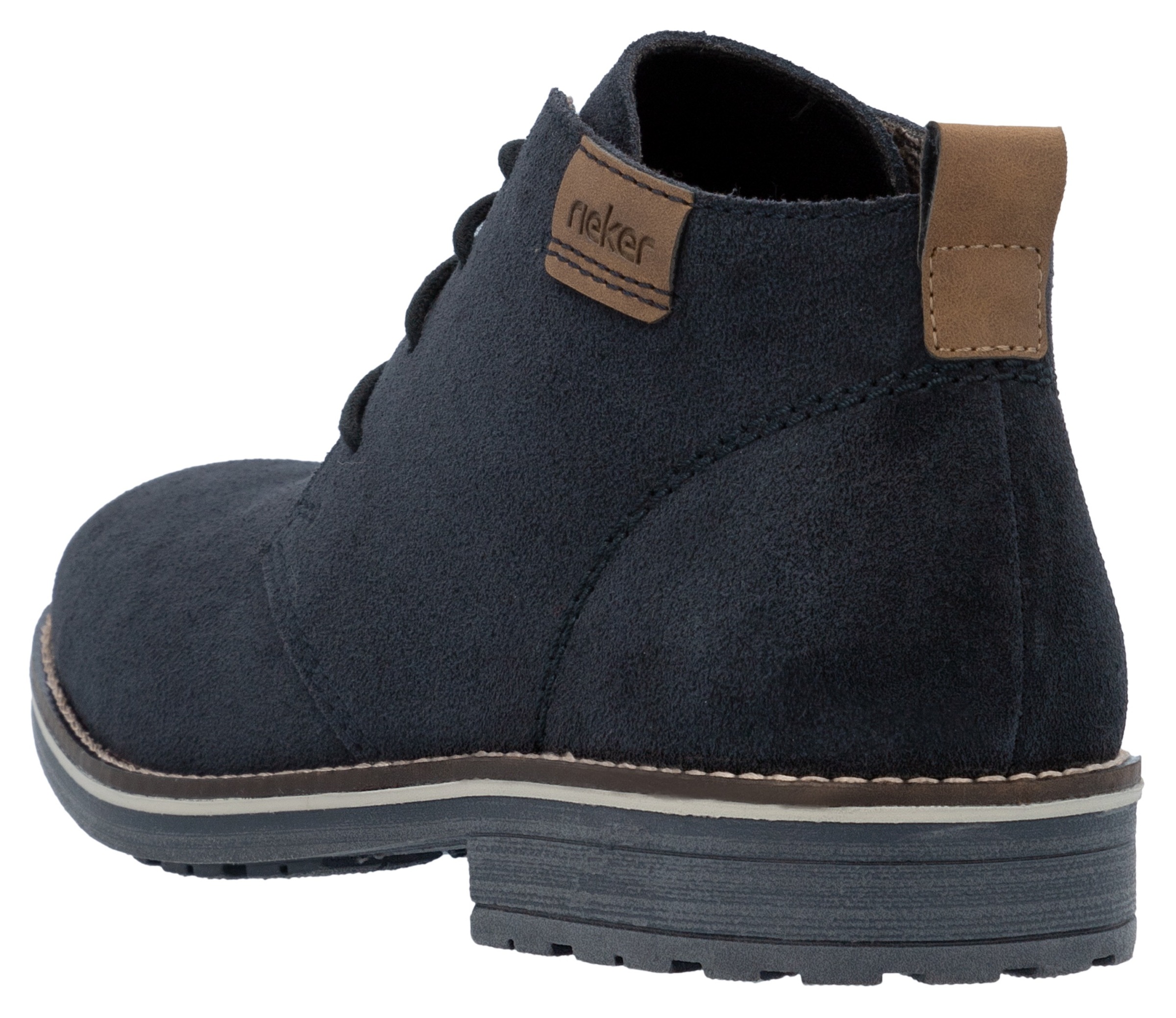 Rieker Schnürstiefelette  mit kariertem Innenfutter