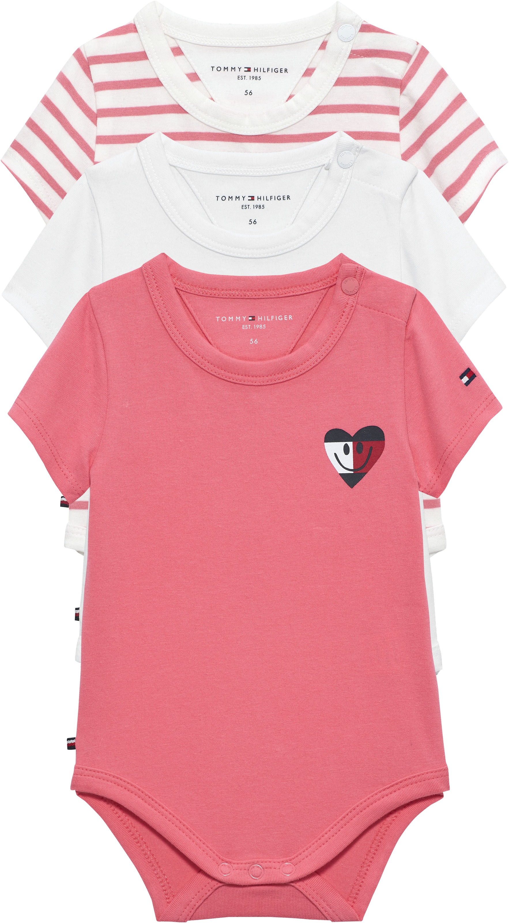 Tommy Hilfiger Body »FLAG SMILE 3 PACK BODY« Set, 3 Regular fit mit Rundhalsausschnitt für Babys