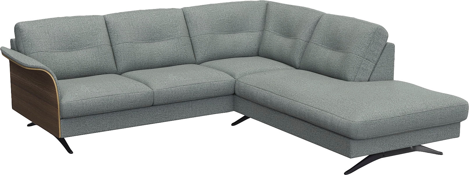 FLEXLUX Ecksofa »Glow, super bequem durch hochwertigem Sitzaufbau mit Federkern, L-Form« Modernes skandinavisches Design