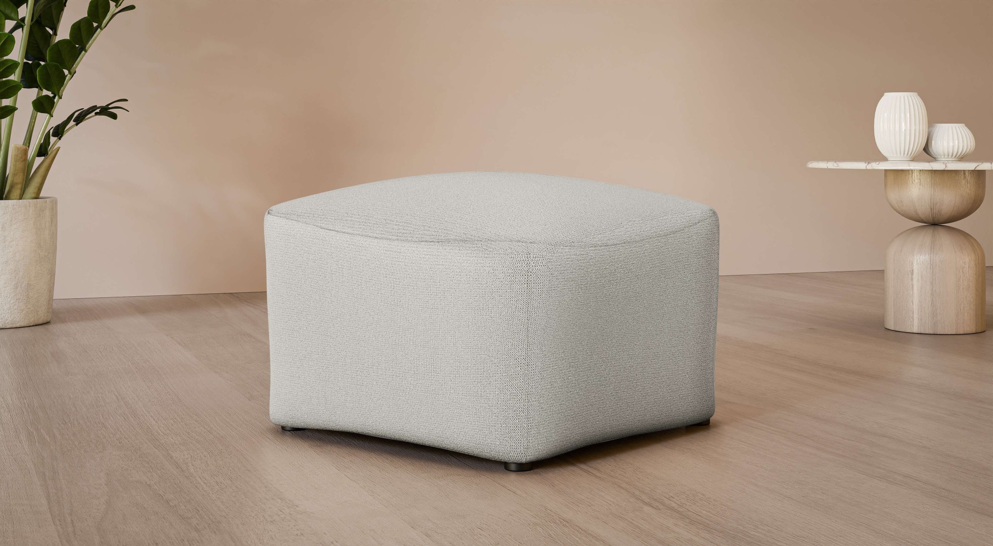 LeGer Home by Lena Gercke Polsterhocker »YANI Sitzhocker mit Wellenunterfederung, Maße B/T/H: 65/65/46 cm« kleiner Hocker passend zur Serie Yani, in hochwertiger Verarbeitung