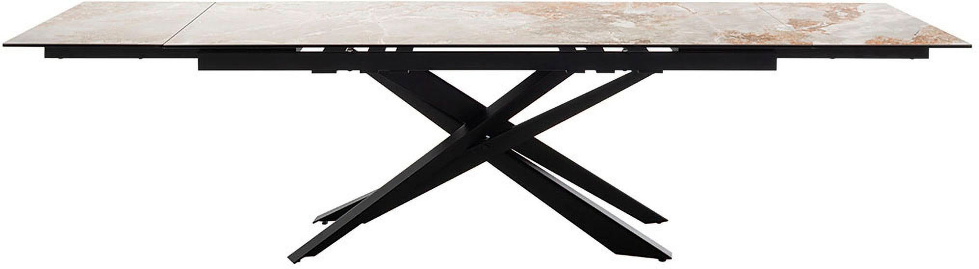 MCA furniture Esstisch »TESERO Auszugtisch 200-300 cm«, (Einzelstück), Keramik,Metall,Marmor-Optik,ausziehbar,belastbar 100kg,10-12 Pers.