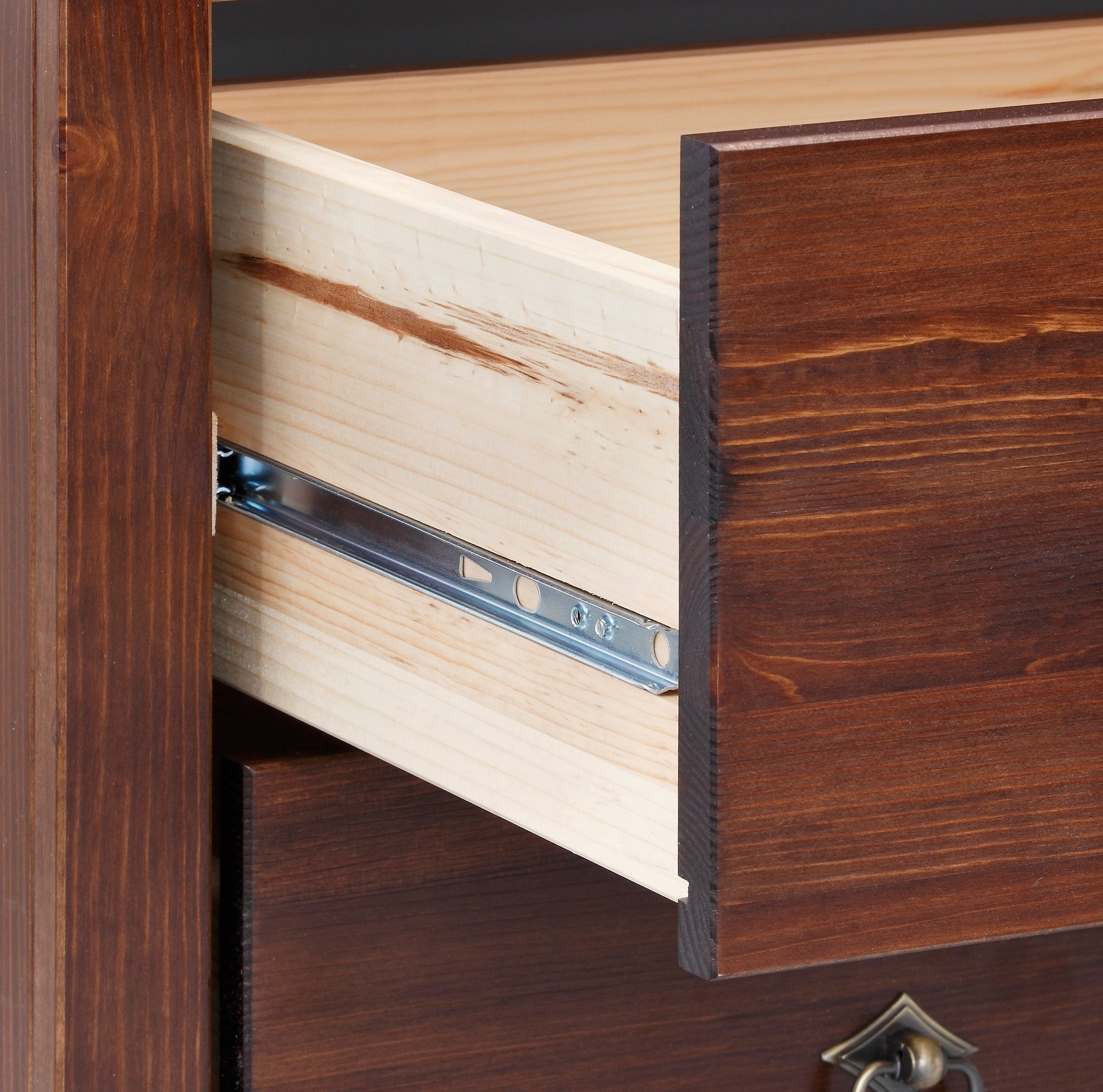 Home affaire Highboard »Gotland«, Vitrine, Breite 101 cm, Türen mit Glaseinsätzen, aus massiver Kiefer