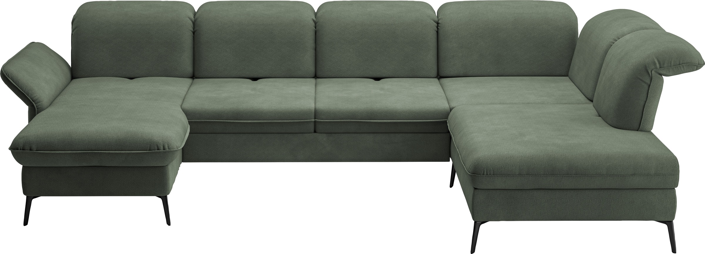 sit&more Wohnlandschaft »Emely, inkl. Sitztiefenverstellung«, wahlweise mit Bettfunktion,Bettkasten,Kopf- & Armteilverstellung